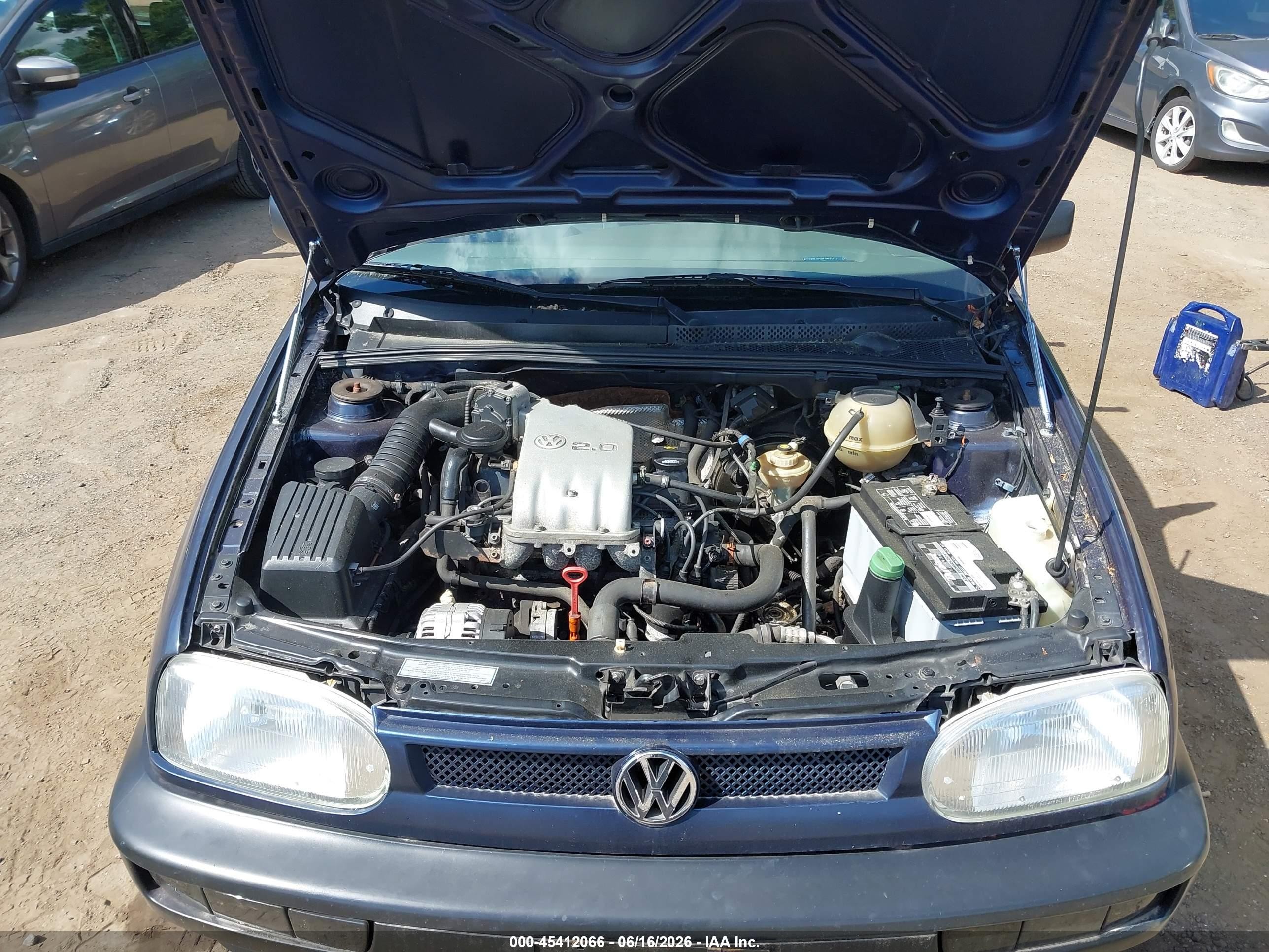 1997 Volkswagen Golf Gl Blue vin: 3VWFA81H9VM014376