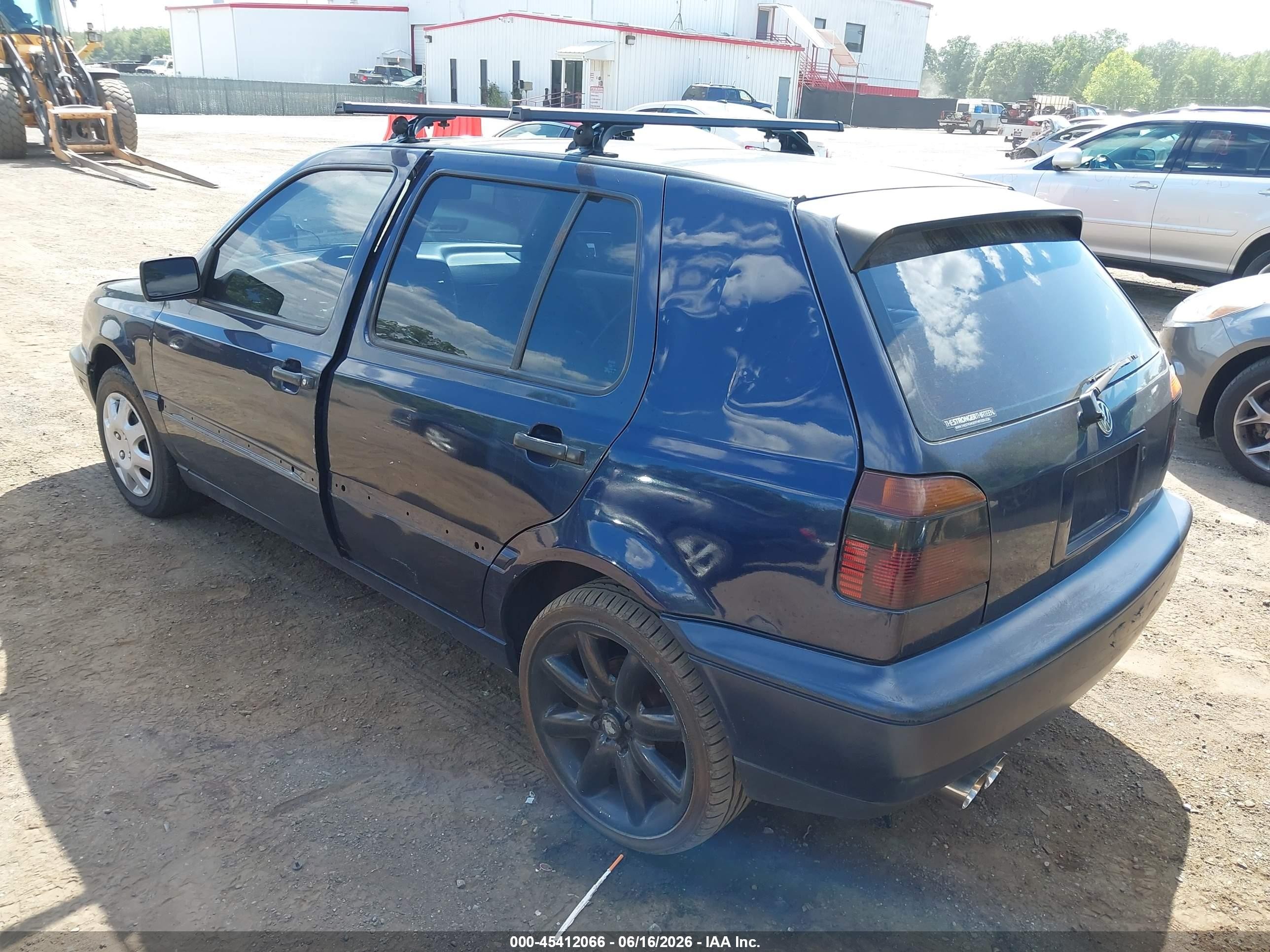 1997 Volkswagen Golf Gl Blue vin: 3VWFA81H9VM014376