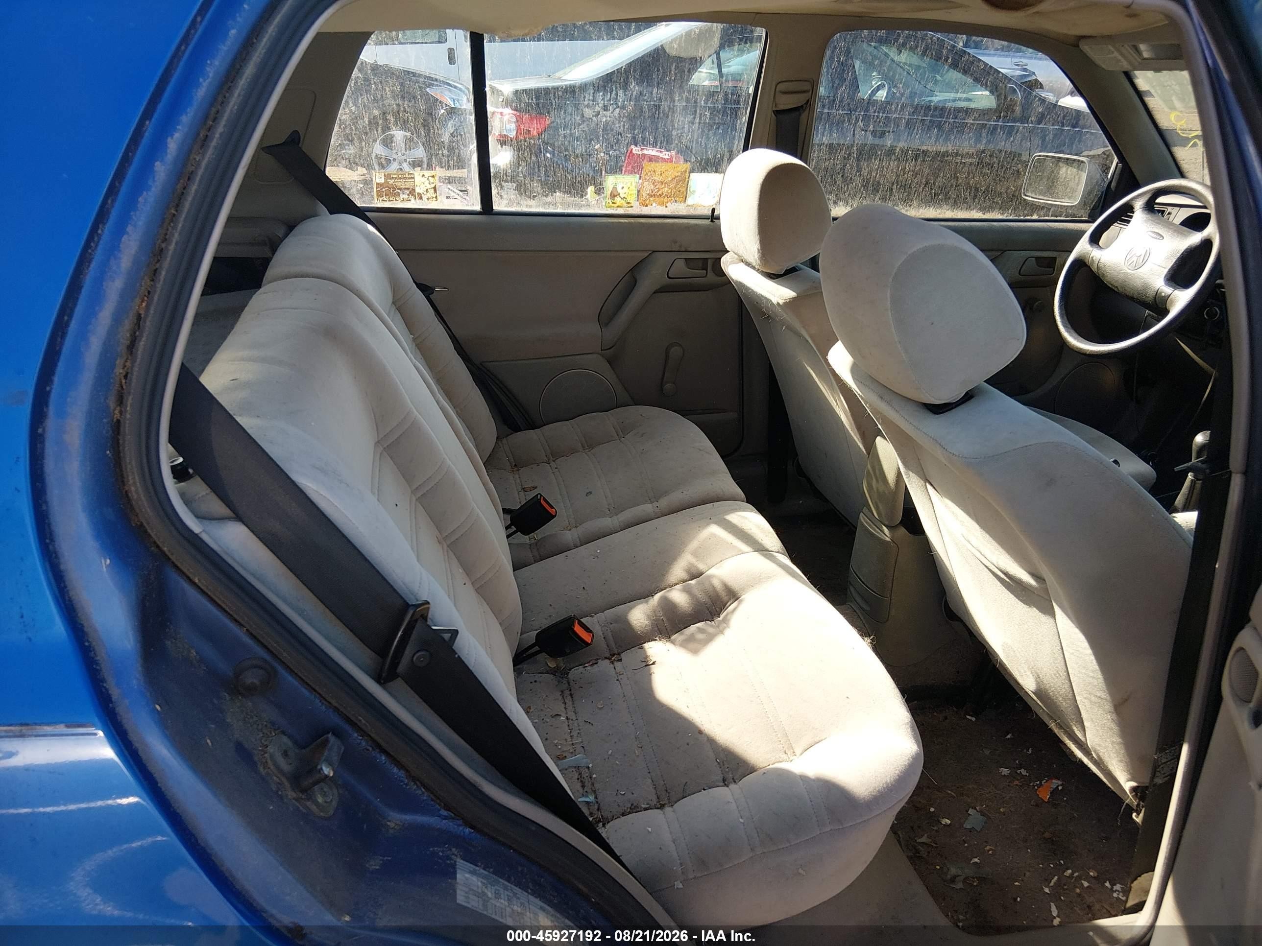 1998 Volkswagen Golf Gl Blue vin: 3VWFA81HXWM140540