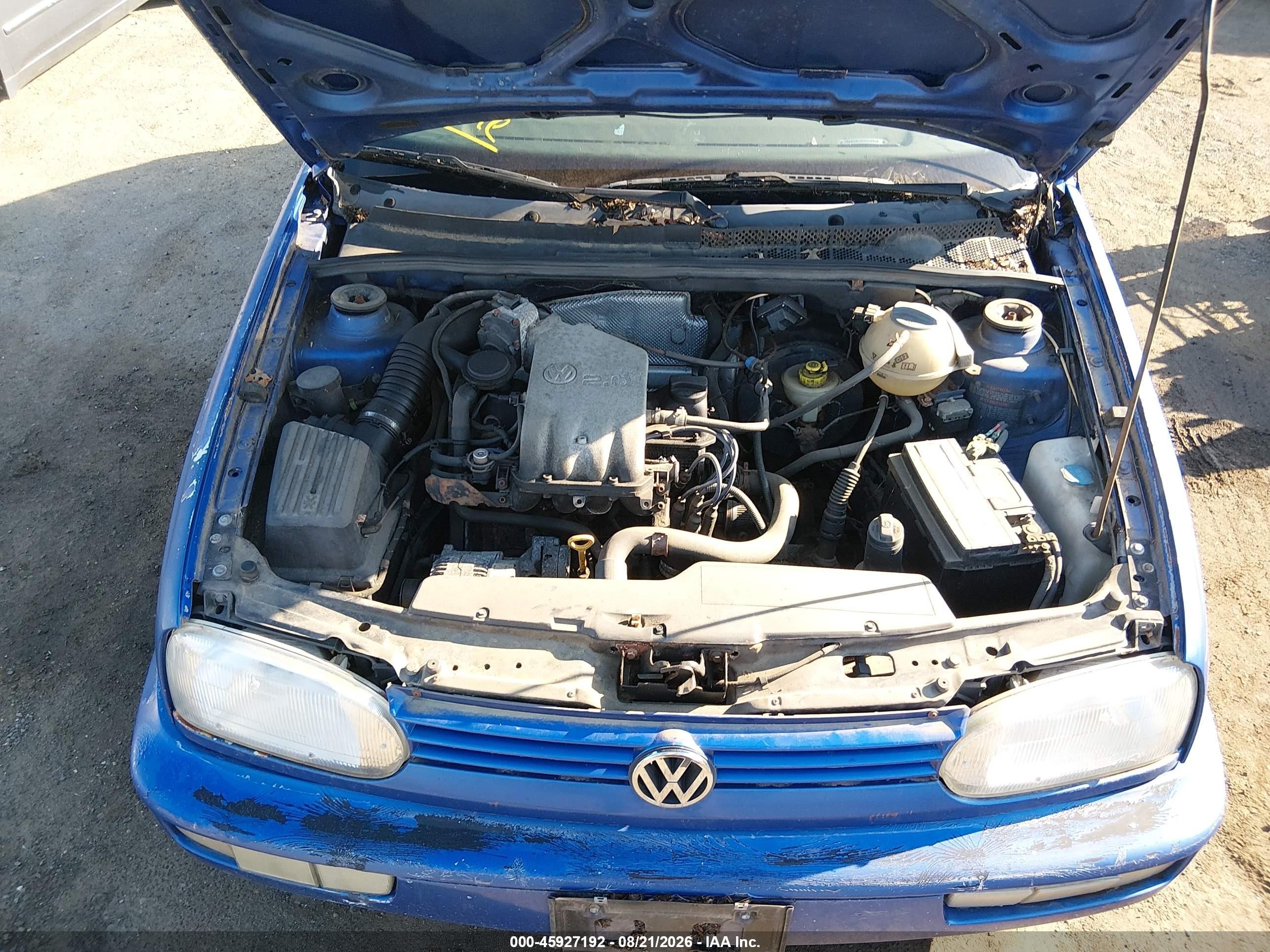 1998 Volkswagen Golf Gl Blue vin: 3VWFA81HXWM140540