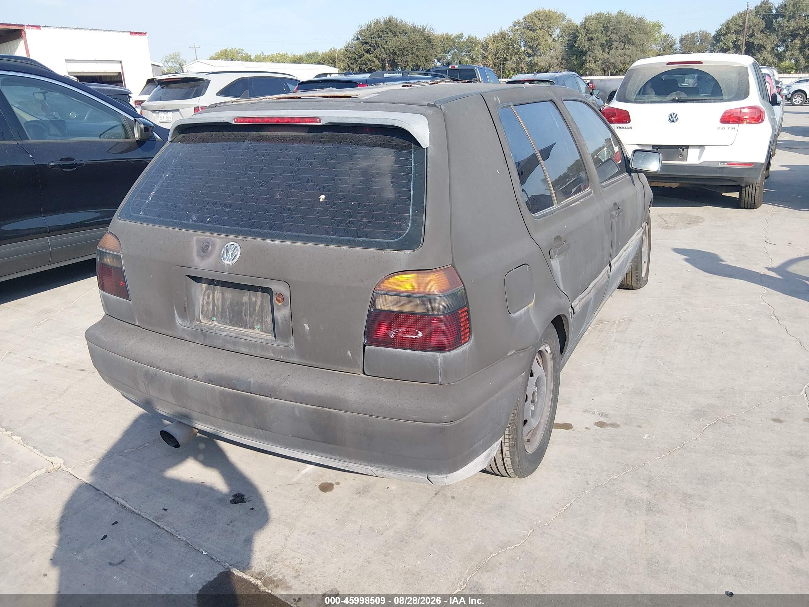 1998 Volkswagen Golf Gl Black vin: 3VWFA81HXWM231470