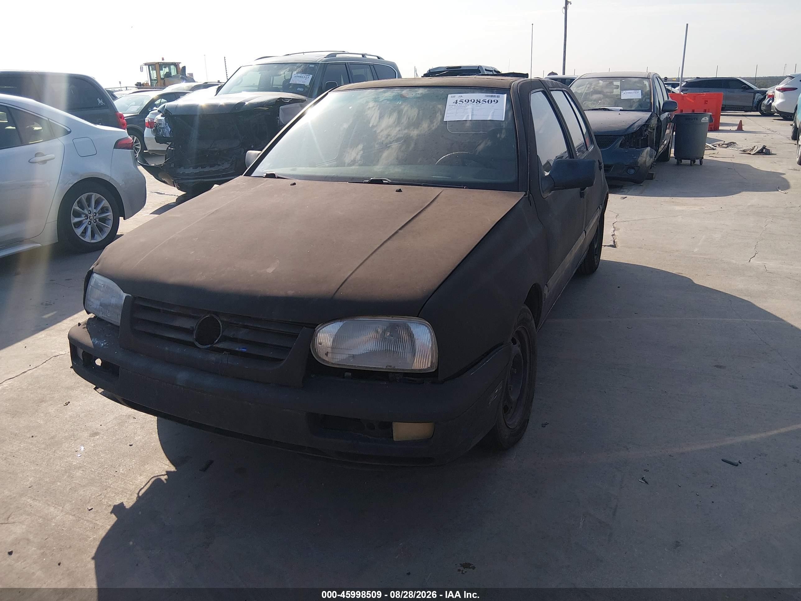 1998 Volkswagen Golf Gl Black vin: 3VWFA81HXWM231470
