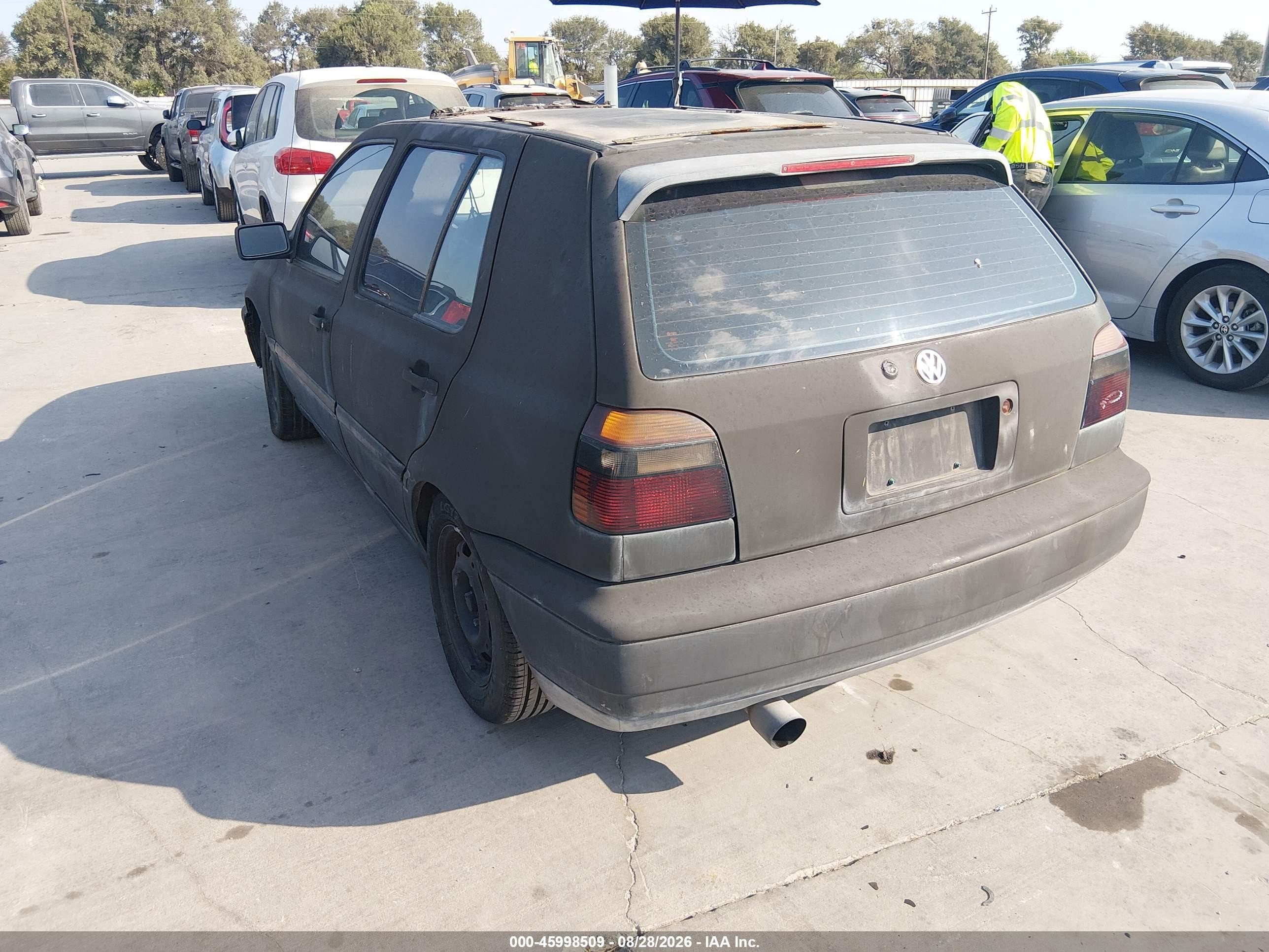 1998 Volkswagen Golf Gl Black vin: 3VWFA81HXWM231470