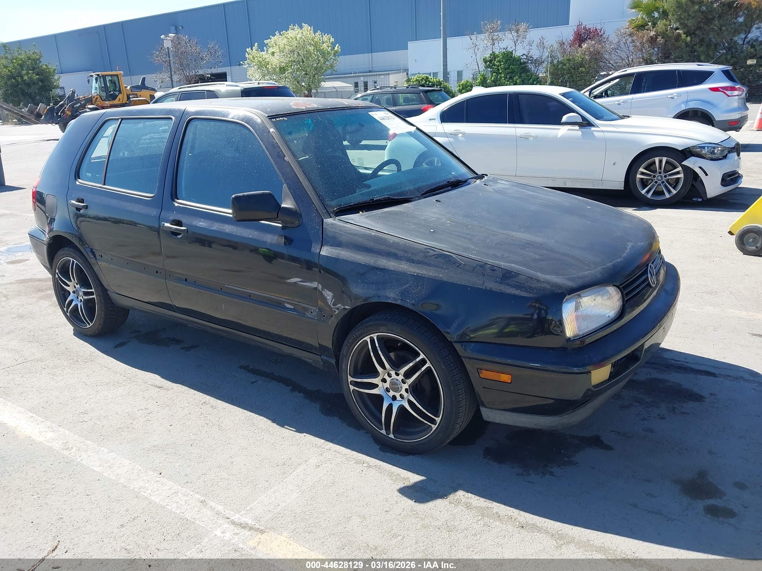 1998 Volkswagen Golf Gl Black vin: 3VWFB61H5WM100027