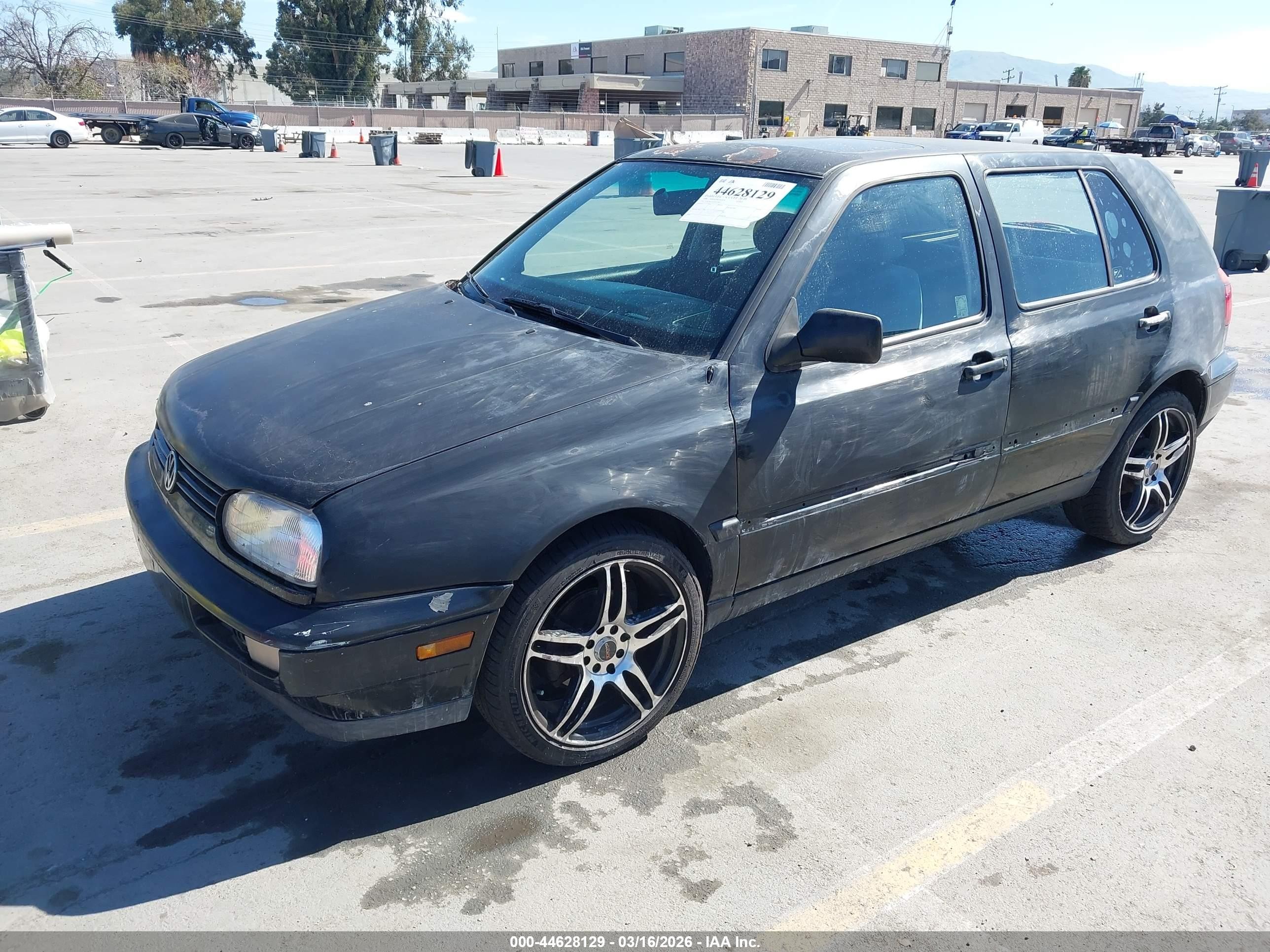 1998 Volkswagen Golf Gl Black vin: 3VWFB61H5WM100027