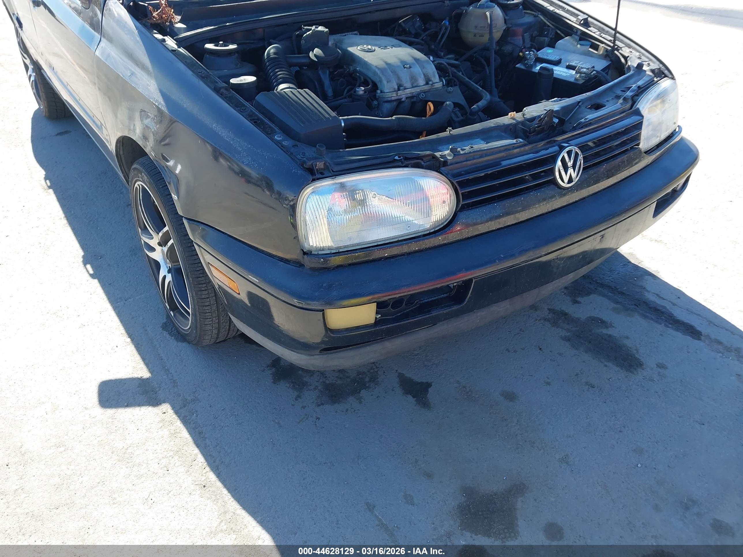 1998 Volkswagen Golf Gl Black vin: 3VWFB61H5WM100027