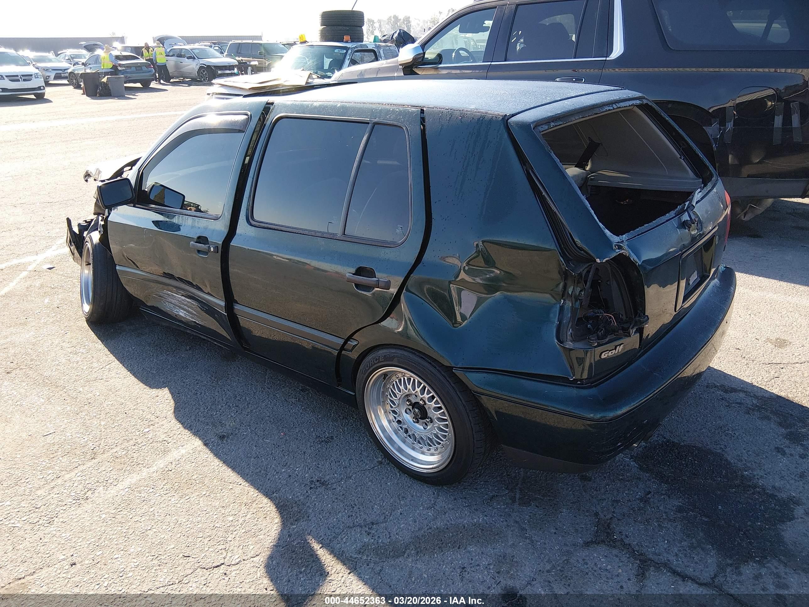 1998 Volkswagen Golf Gl Green vin: 3VWFB81H5WM200690