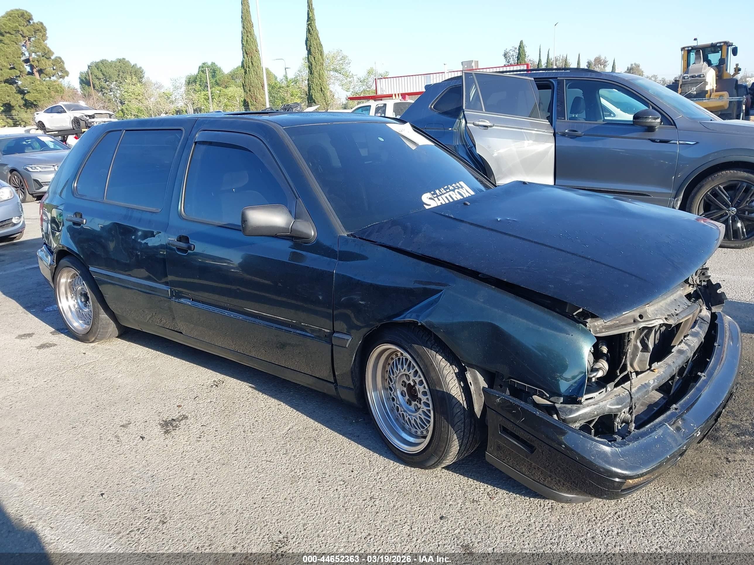 1998 Volkswagen Golf Gl Green vin: 3VWFB81H5WM200690