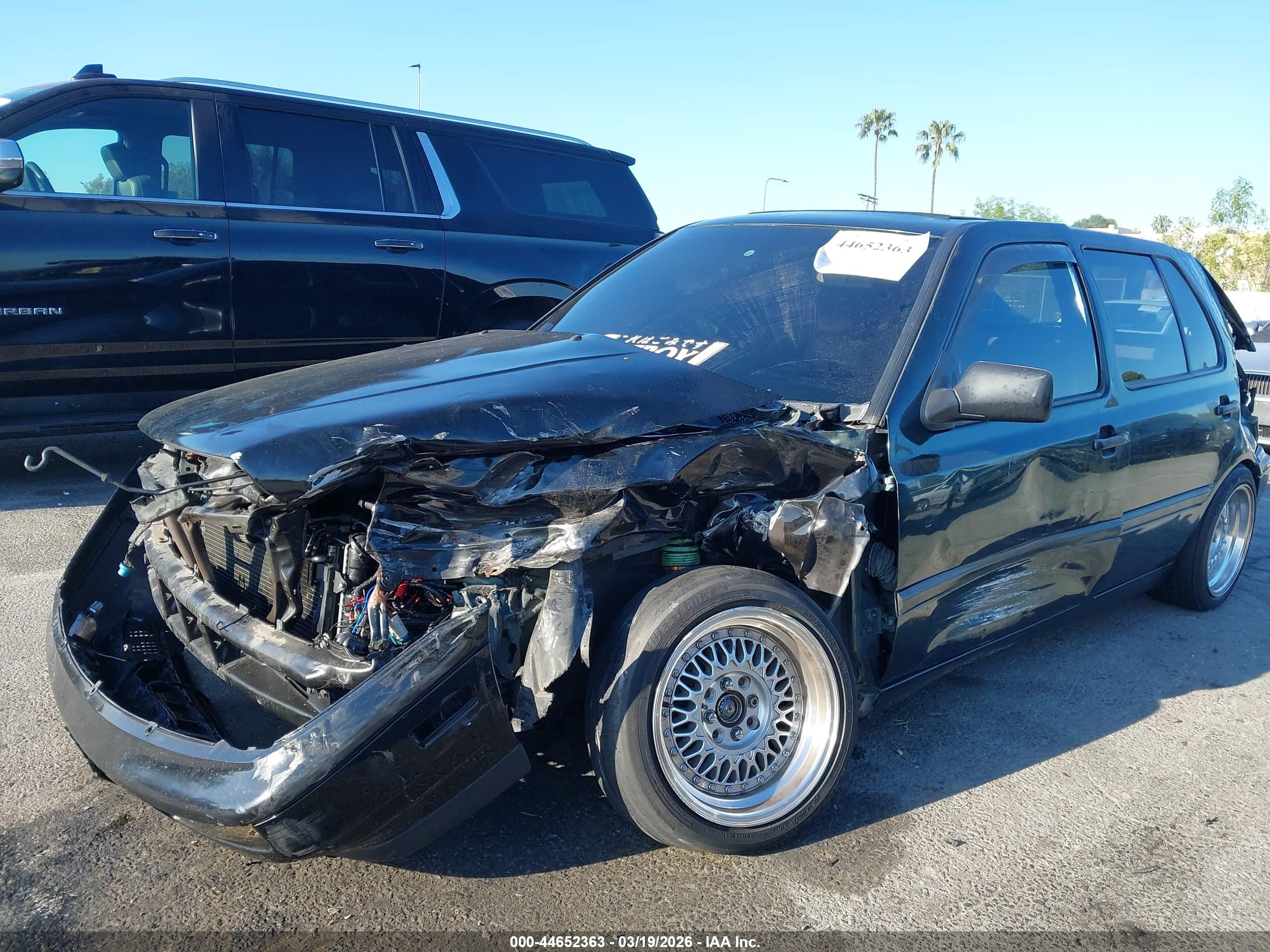 1998 Volkswagen Golf Gl Green vin: 3VWFB81H5WM200690