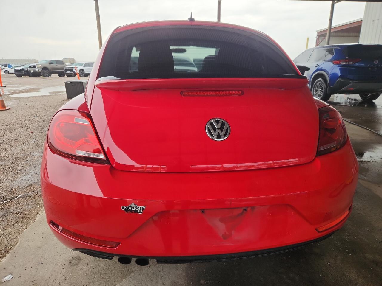 2018 Volkswagen Beetle Red vin: 3VWFD7AT2JM721514 Damage: Rear Bumper, Heavy Scratch, 2 To 3 Inches