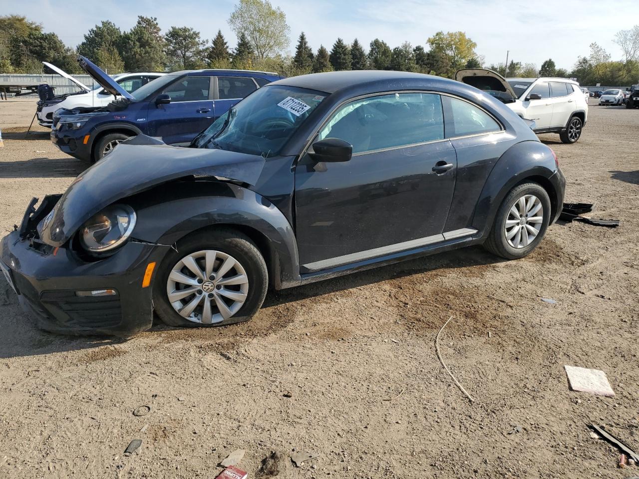 2018 Volkswagen Beetle S Black vin: 3VWFD7AT9JM709506