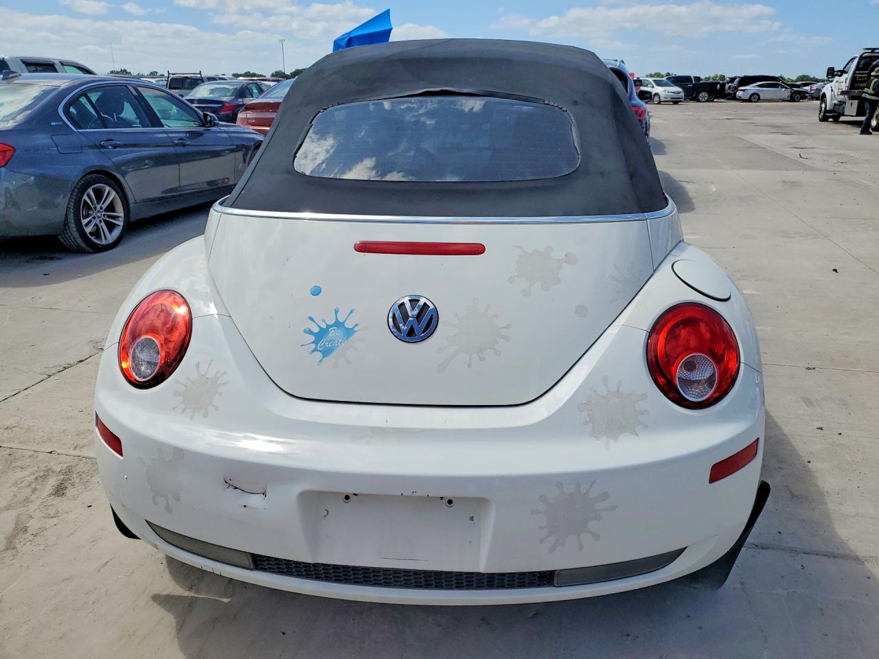 2007 Volkswagen New Beetle Triple White Cream vin: 3VWFF31Y17M420854