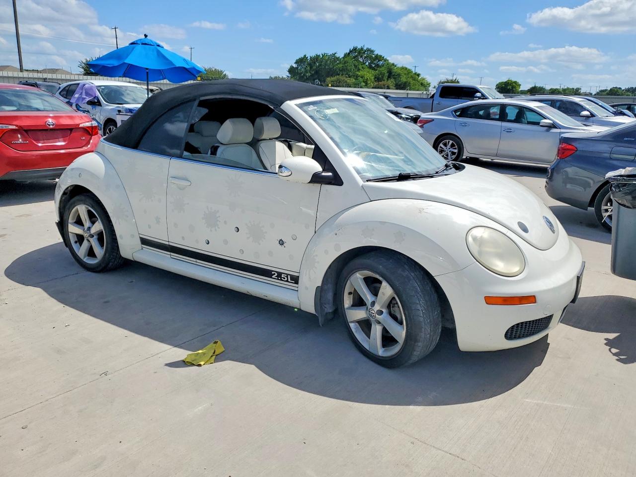 2007 Volkswagen New Beetle Triple White Cream vin: 3VWFF31Y17M420854
