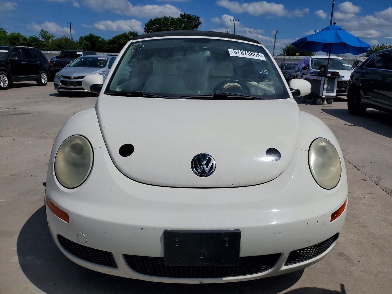 2007 Volkswagen New Beetle Triple White Cream vin: 3VWFF31Y17M420854
