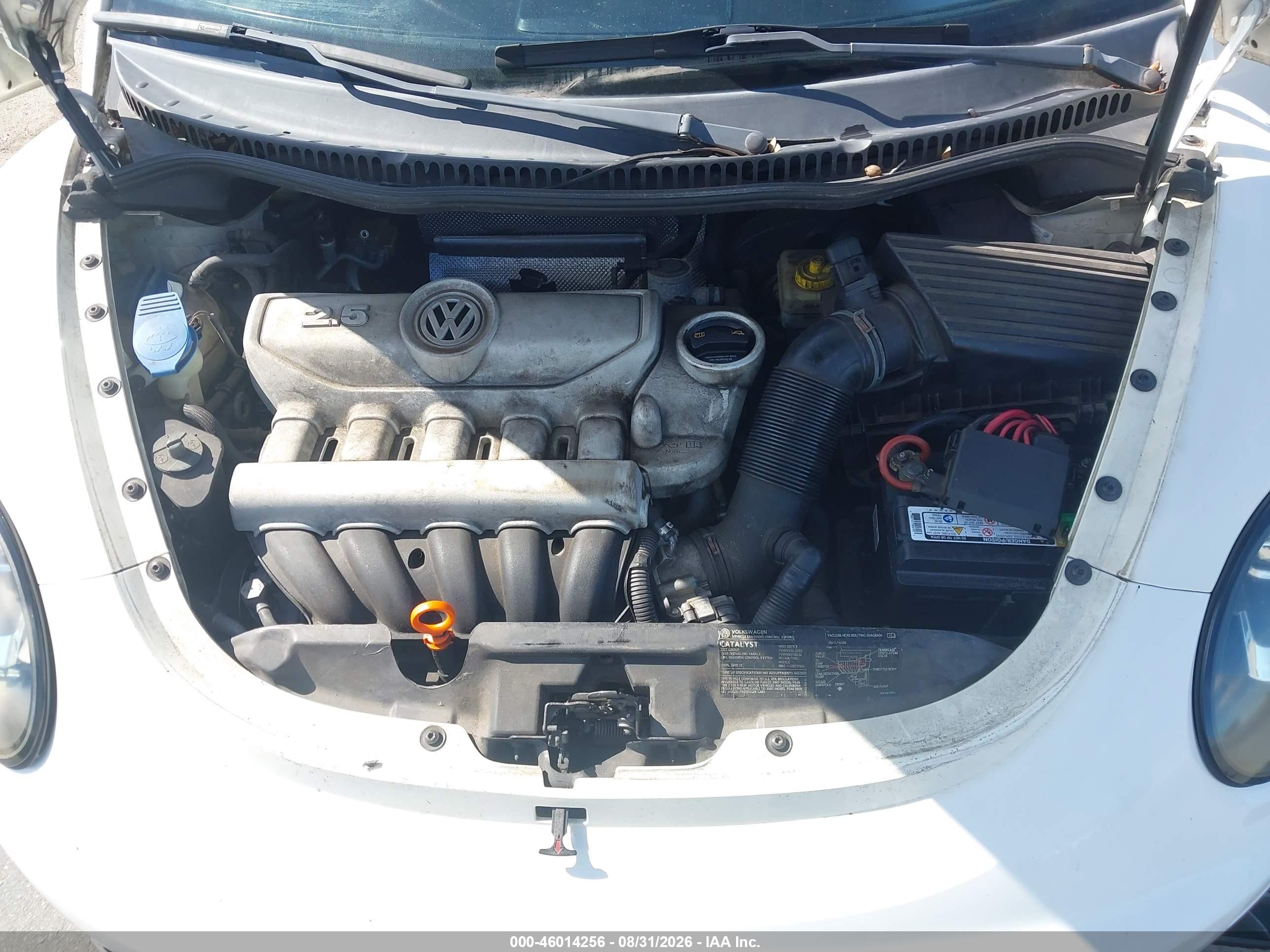 2007 Volkswagen New Beetle Triple White White vin: 3VWFF31Y87M421872