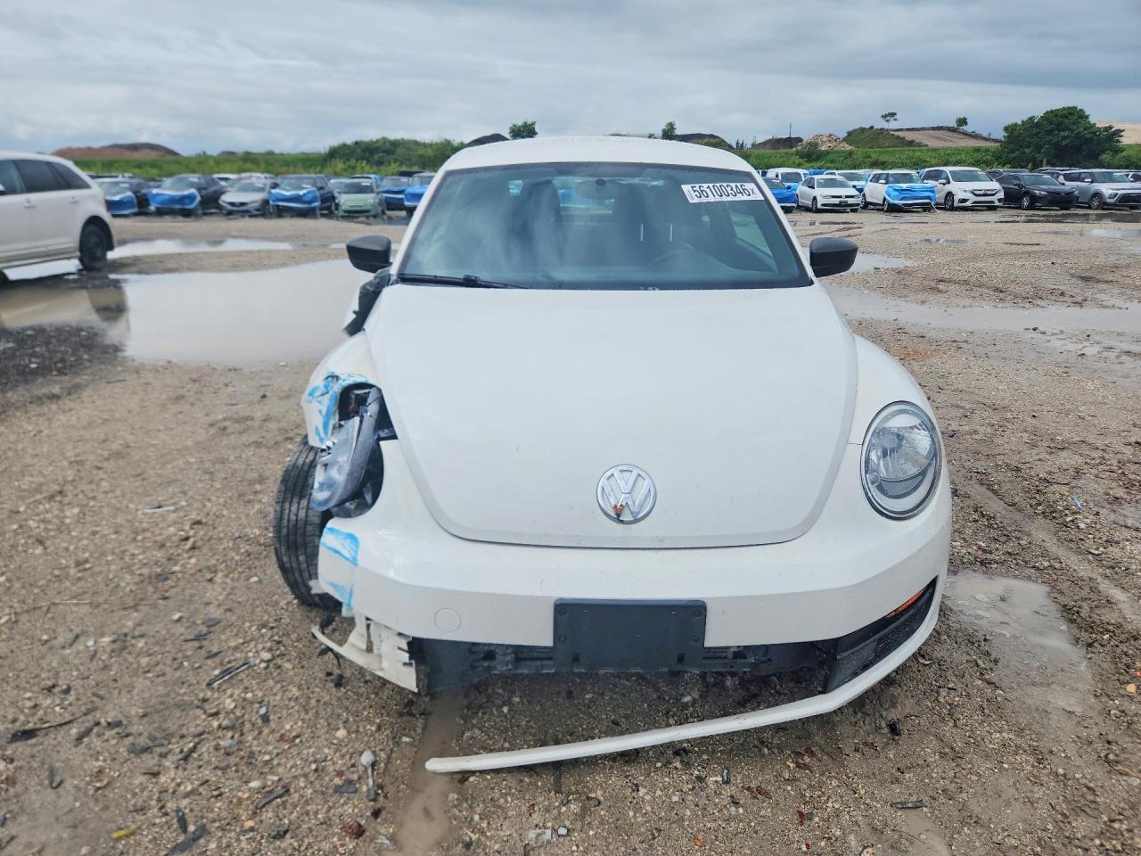 2013 Volkswagen Beetle White vin: 3VWFP7AT0DM640328