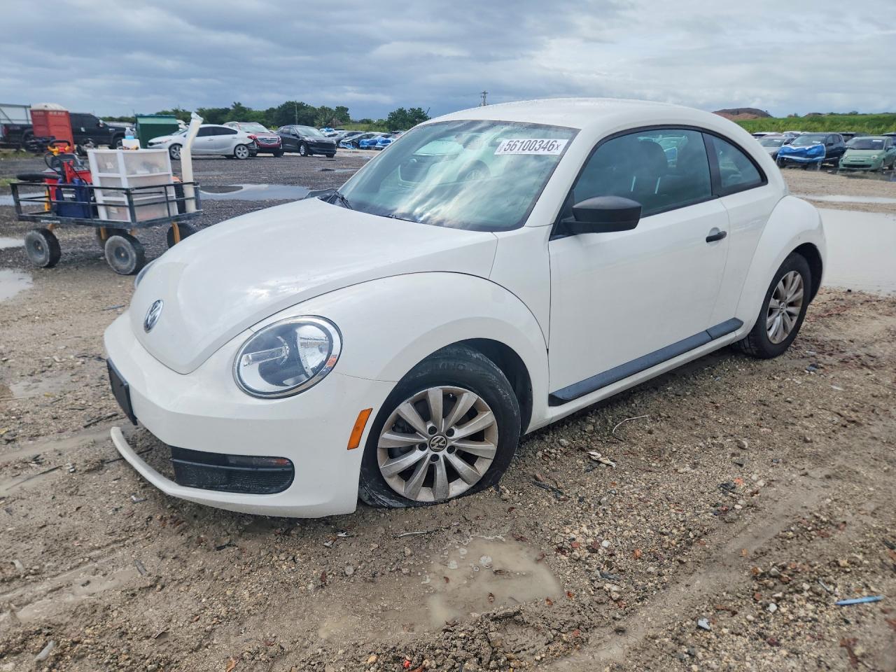 2013 Volkswagen Beetle White vin: 3VWFP7AT0DM640328