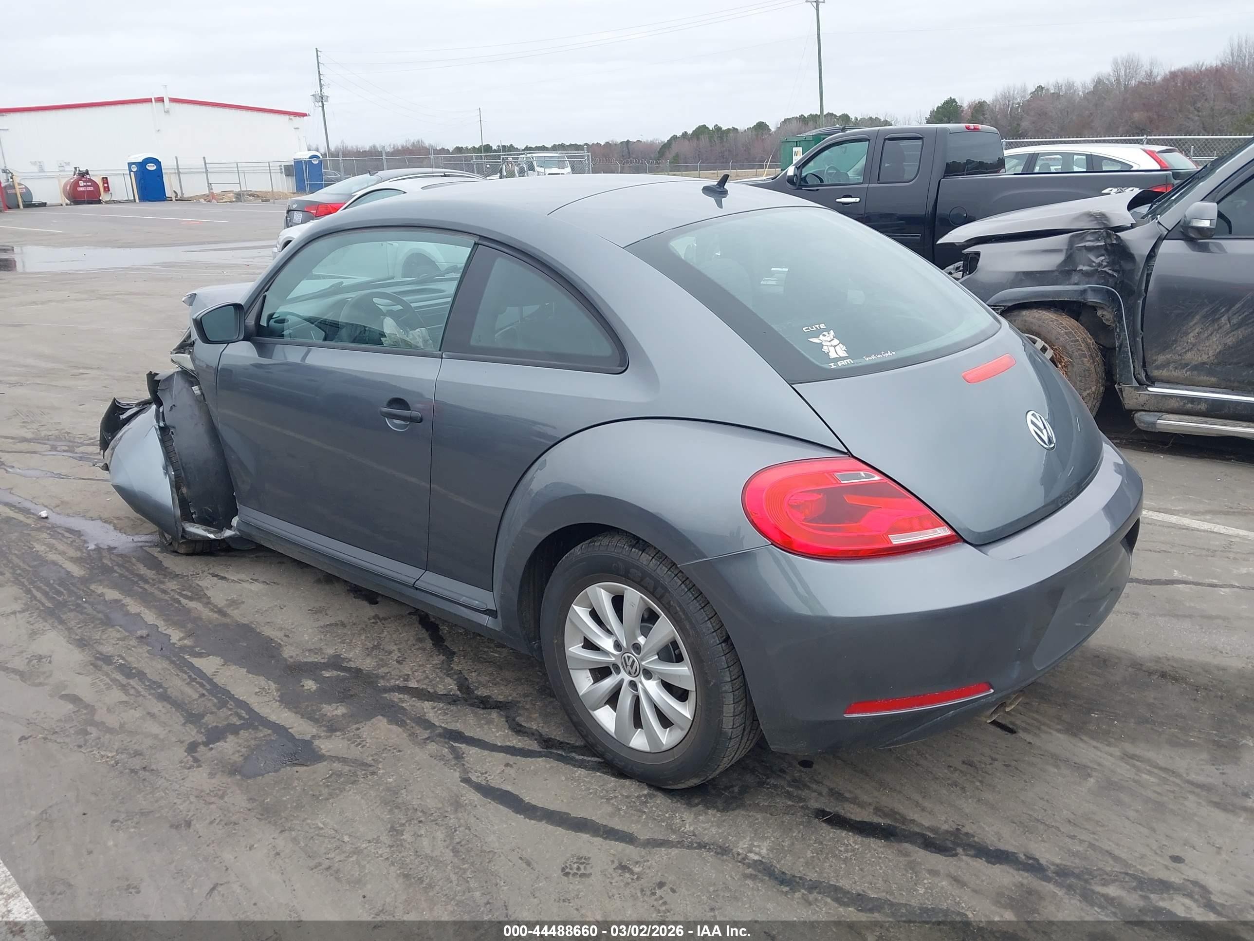 2013 Volkswagen Beetle 2.5l Entry Gray vin: 3VWFP7AT5DM654256