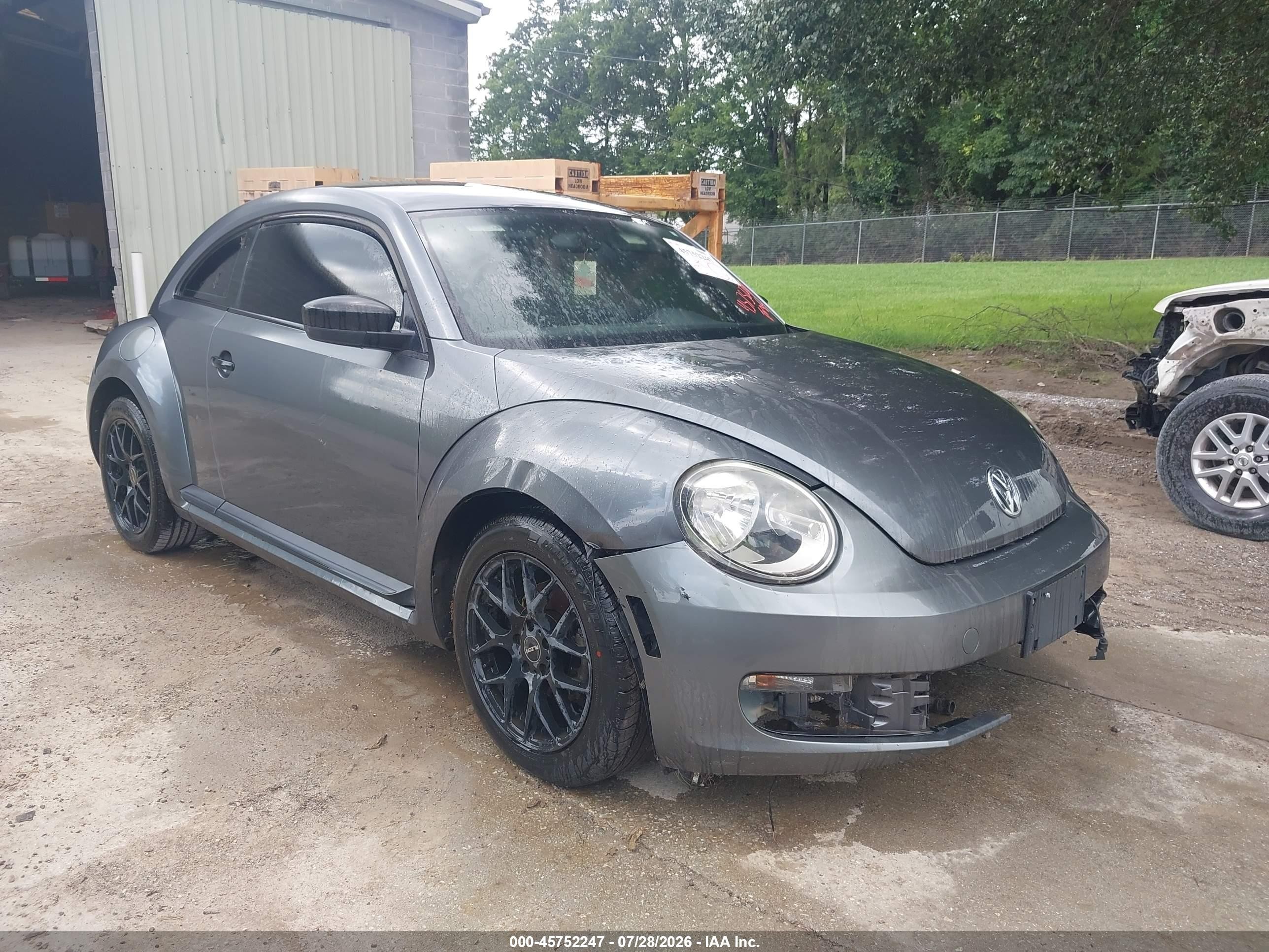 2013 Volkswagen Beetle 2.5l Entry Gray vin: 3VWFP7AT6DM644934
