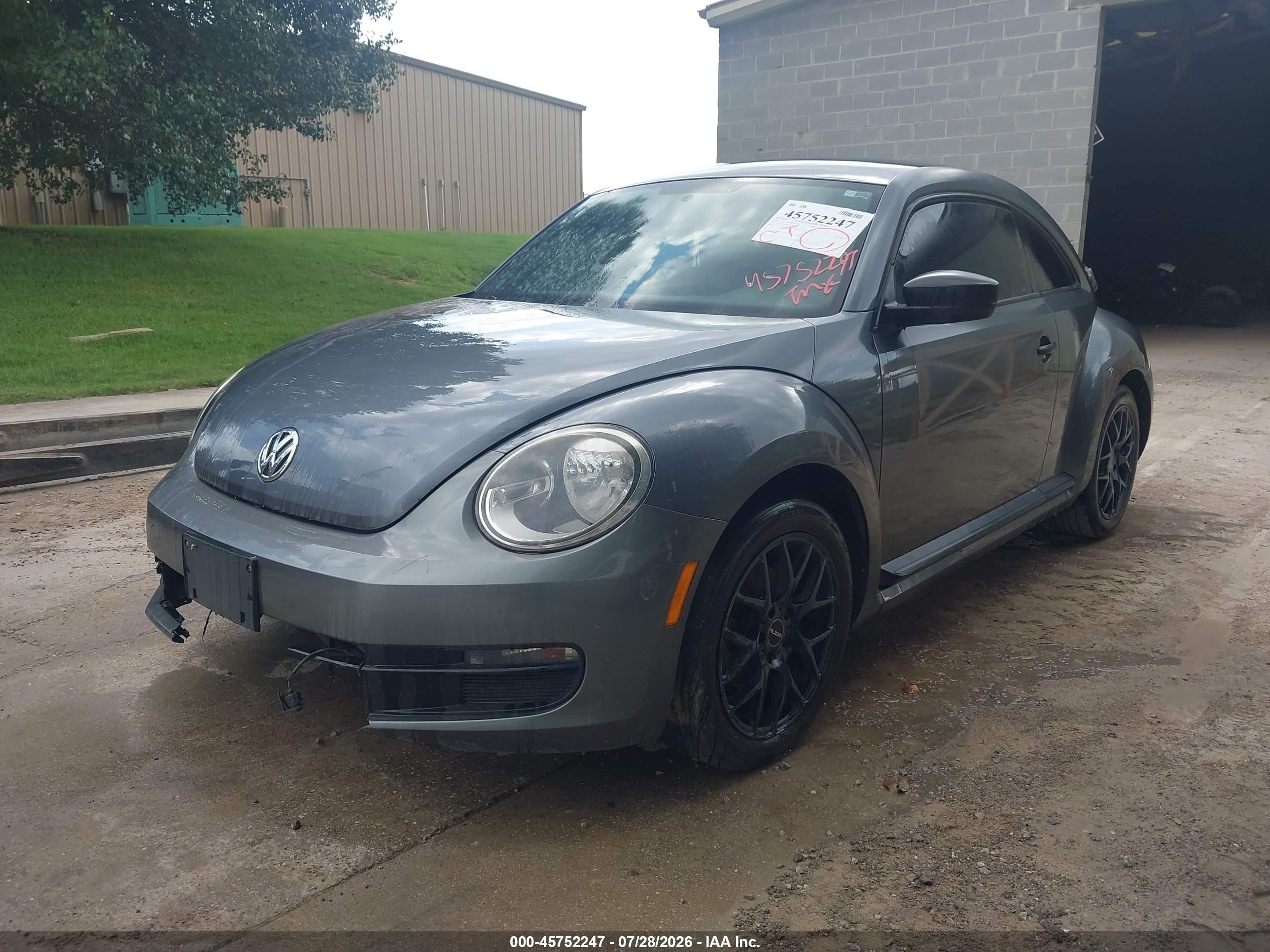 2013 Volkswagen Beetle 2.5l Entry Gray vin: 3VWFP7AT6DM644934