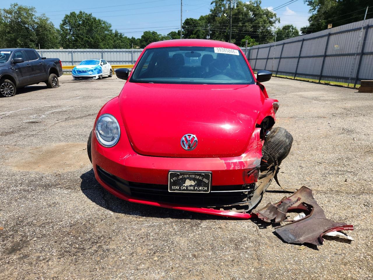 2014 Volkswagen Beetle Red vin: 3VWFP7AT6EM604032