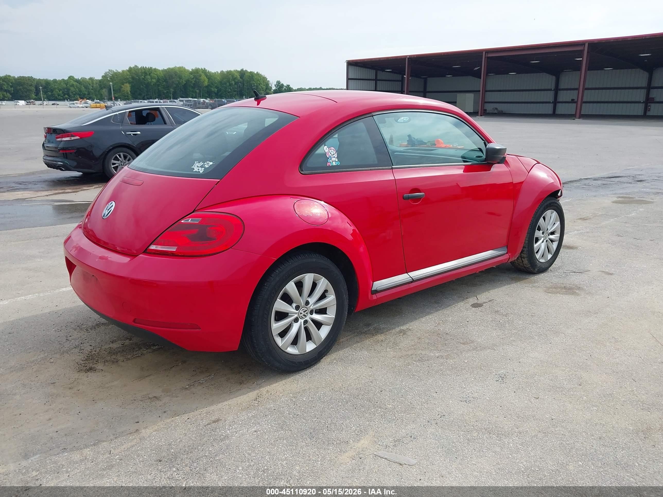 2014 Volkswagen Beetle 2.5l Entry Red vin: 3VWFP7AT7EM609496