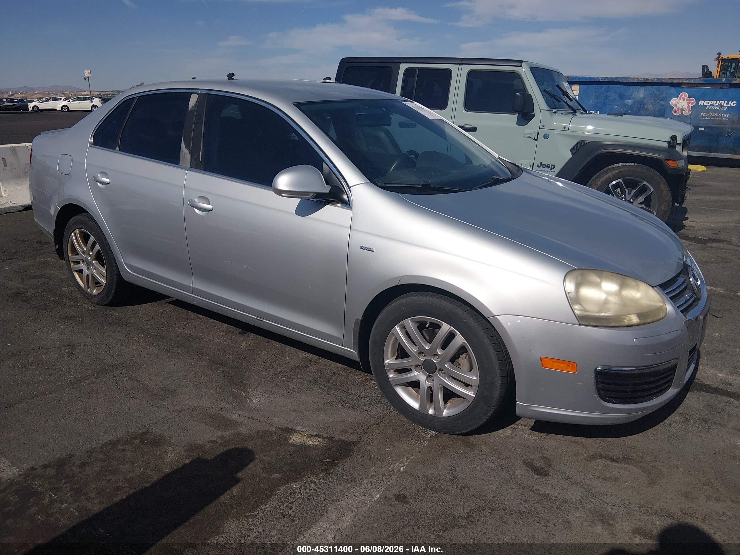 2006 Volkswagen Jetta Diesel Silver vin: 3VWFT71K76M848826