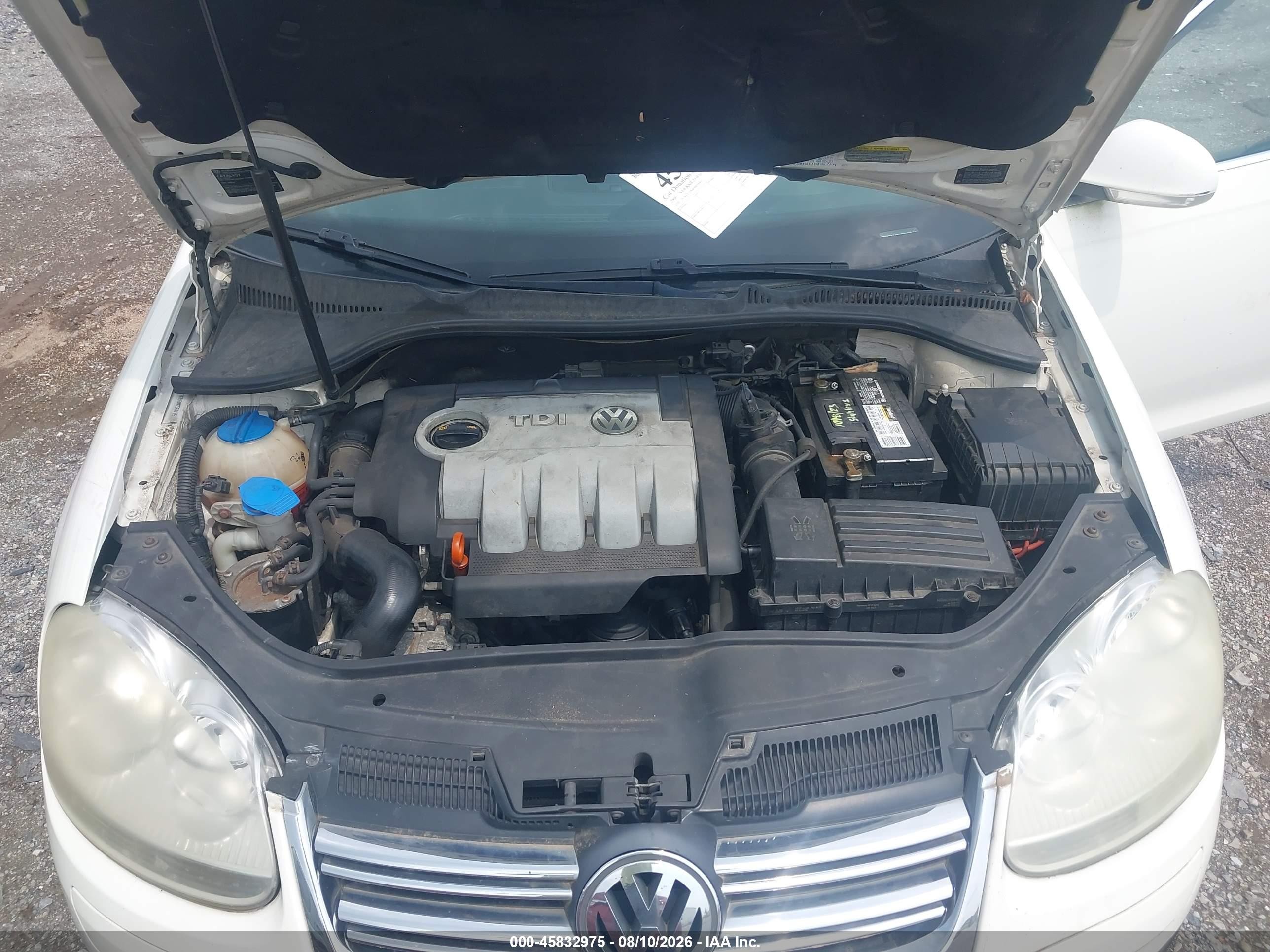 2006 Volkswagen Jetta Diesel Белый vin: 3VWFT71K86M056815