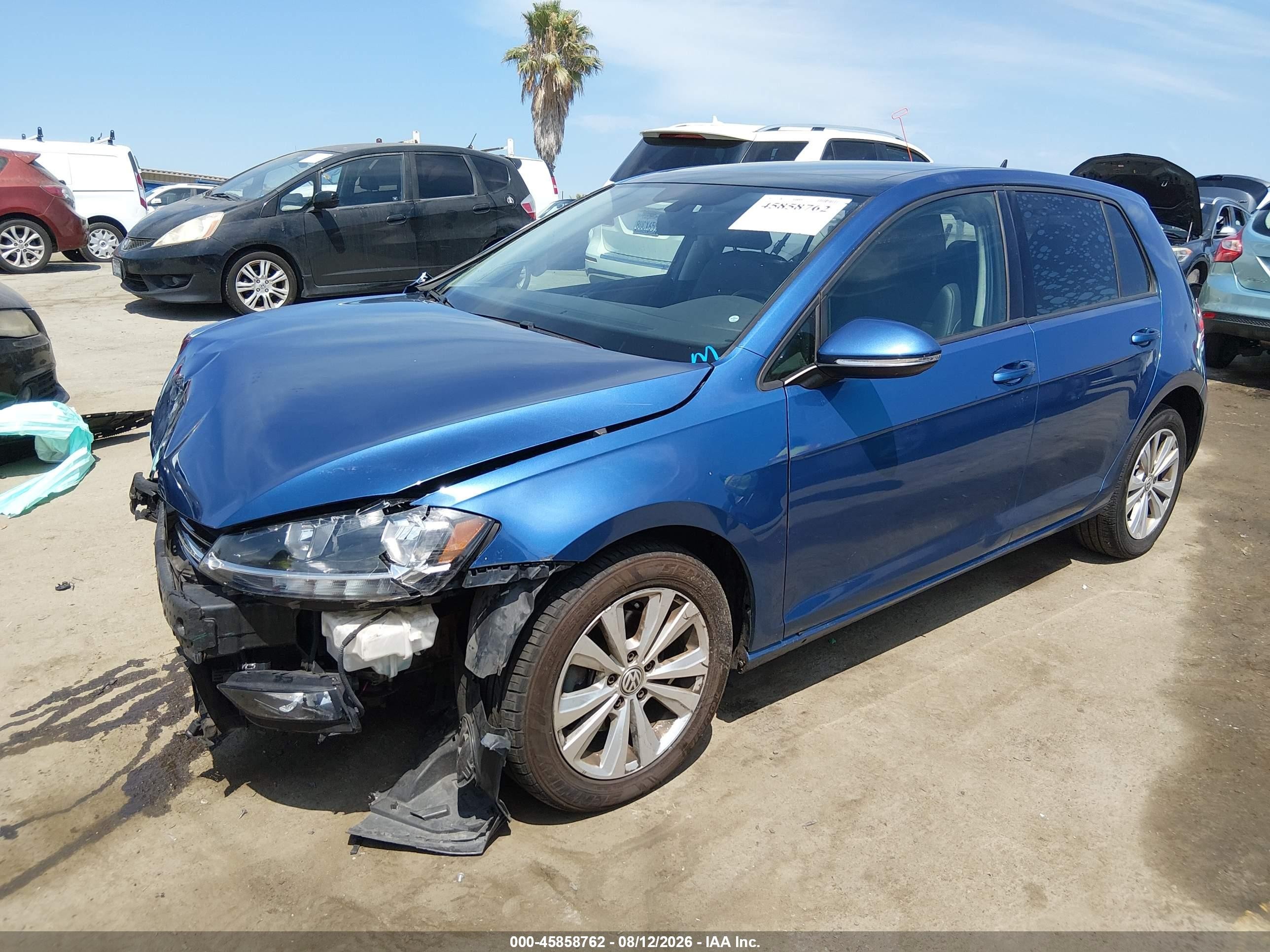 2018 Volkswagen Golf Tsi S/tsi Se Blue vin: 3VWG17AUXJM273237