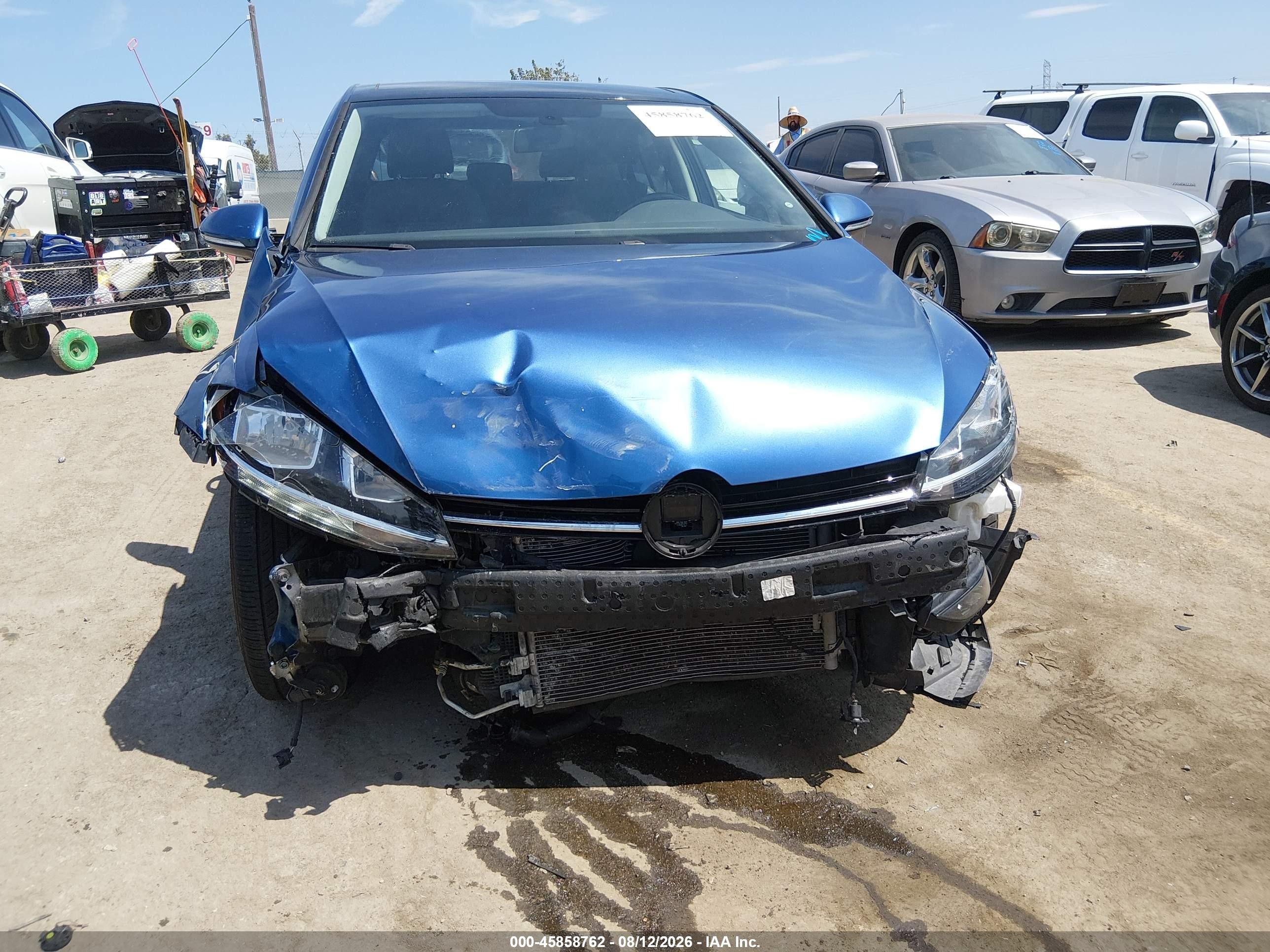 2018 Volkswagen Golf Tsi S/tsi Se Blue vin: 3VWG17AUXJM273237