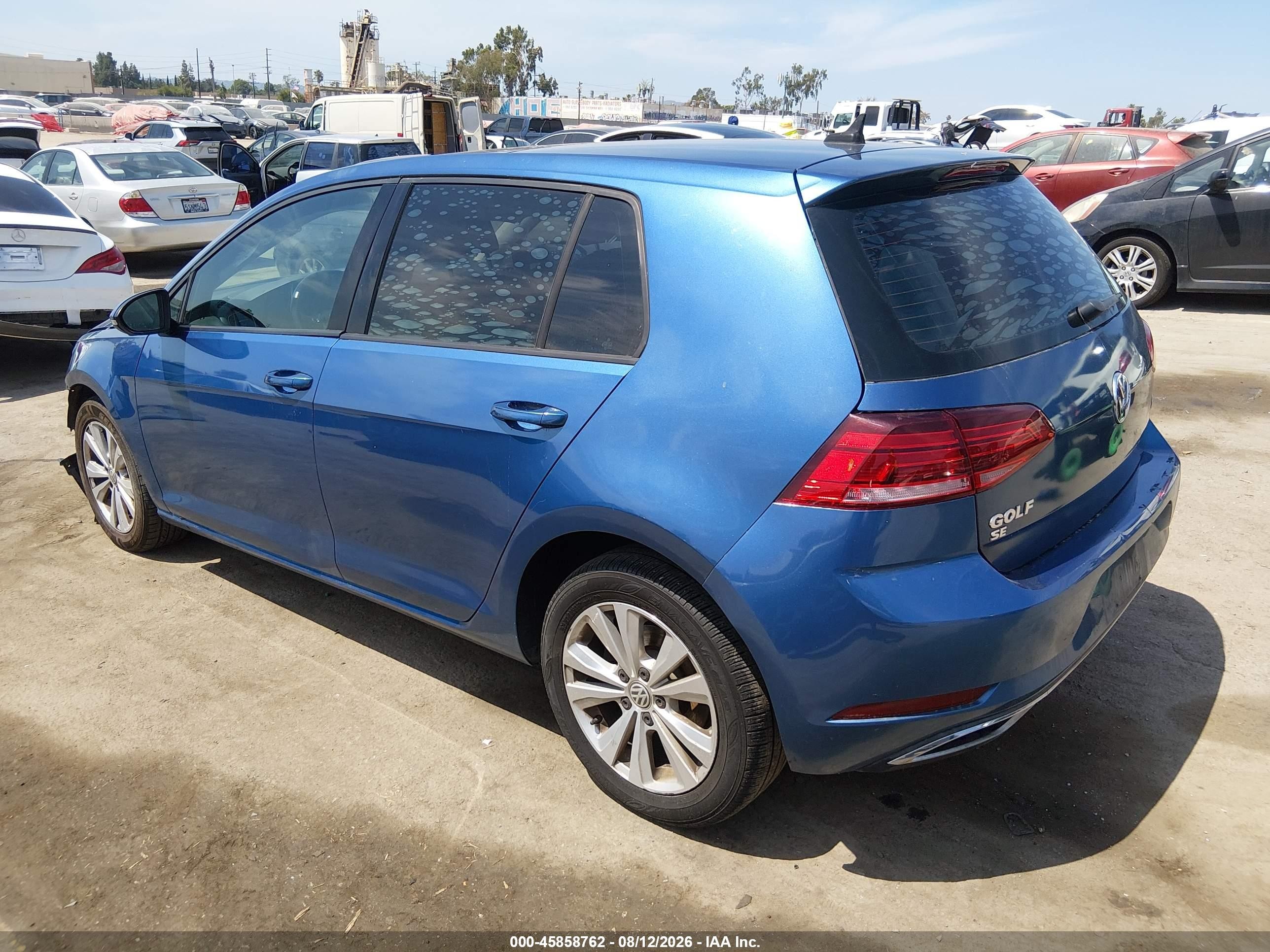 2018 Volkswagen Golf Tsi S/tsi Se Blue vin: 3VWG17AUXJM273237