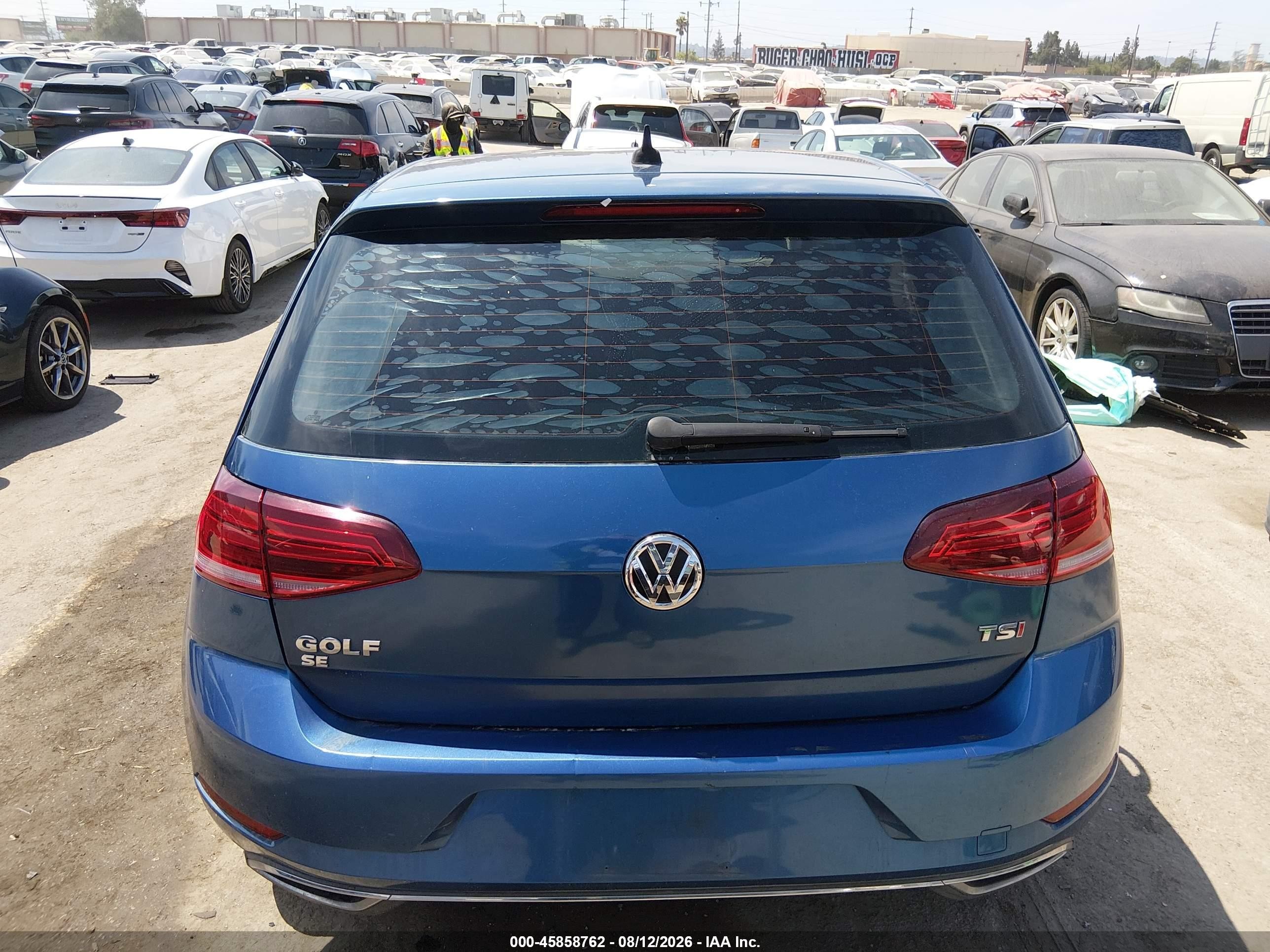 2018 Volkswagen Golf Tsi S/tsi Se Blue vin: 3VWG17AUXJM273237