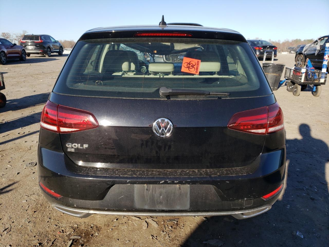 2019 Volkswagen Golf S Черный vin: 3VWG57AU9KM036776
