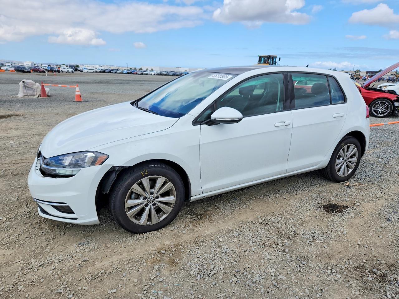 2019 Volkswagen Golf S White vin: 3VWG57AUXKM033708