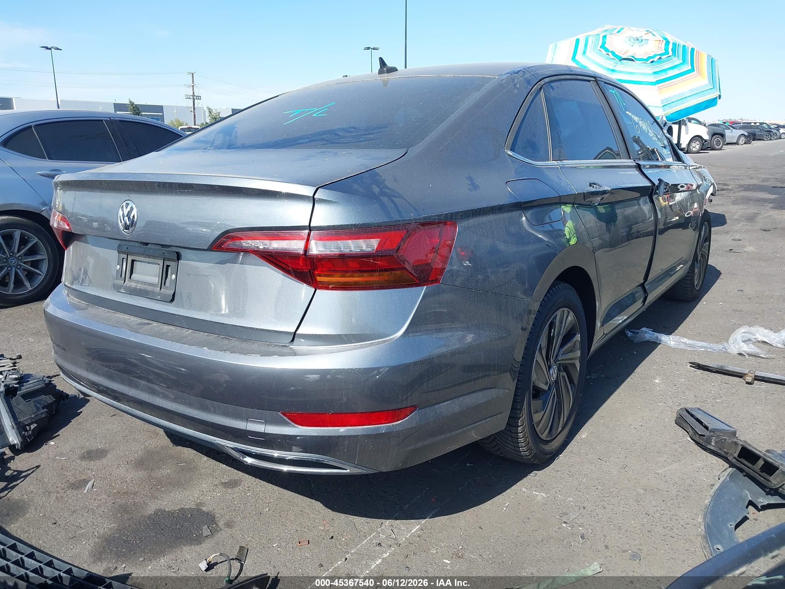 2019 Volkswagen Jetta 1.4t Sel Premium Gray vin: 3VWG57BU8KM053499