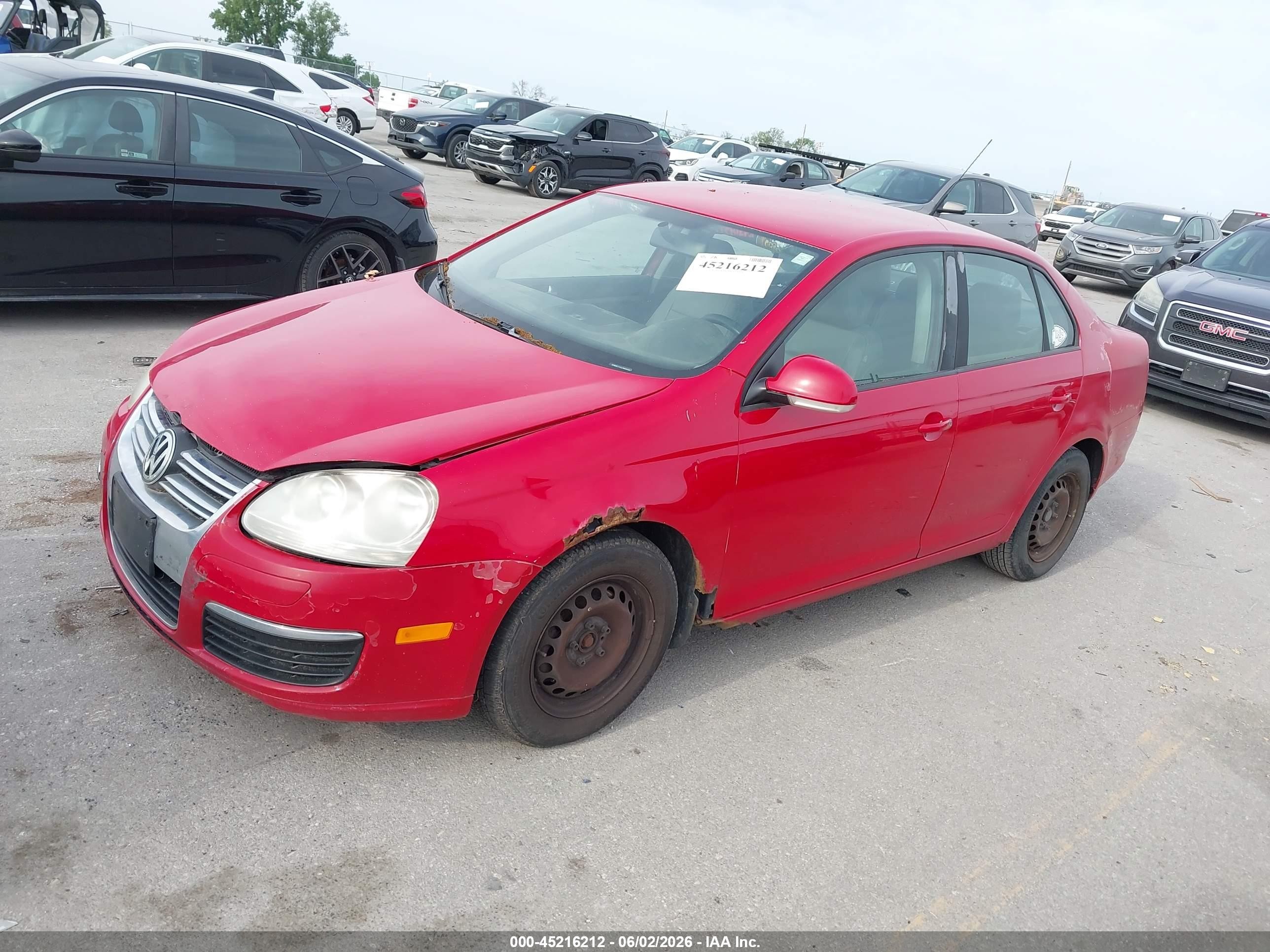 2007 Volkswagen Jetta   Красный vin: 3VWGF71K27M084641
