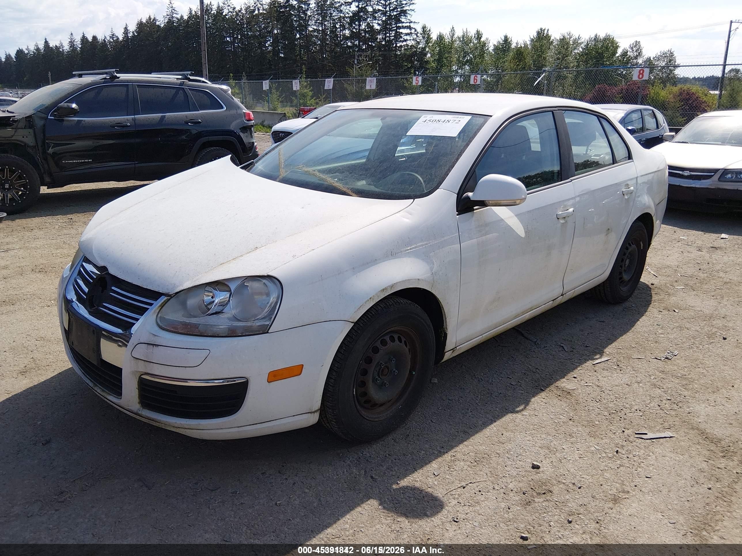 2007 Volkswagen Jetta   Белый vin: 3VWGF71K57M039340