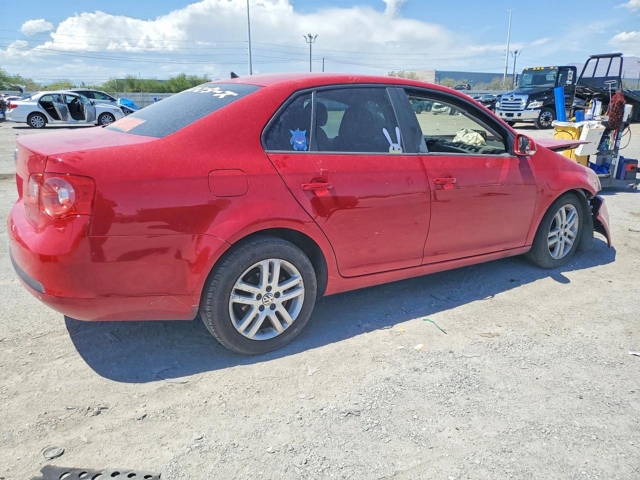 2007 Volkswagen Jetta Red vin: 3VWGF71K67M187660