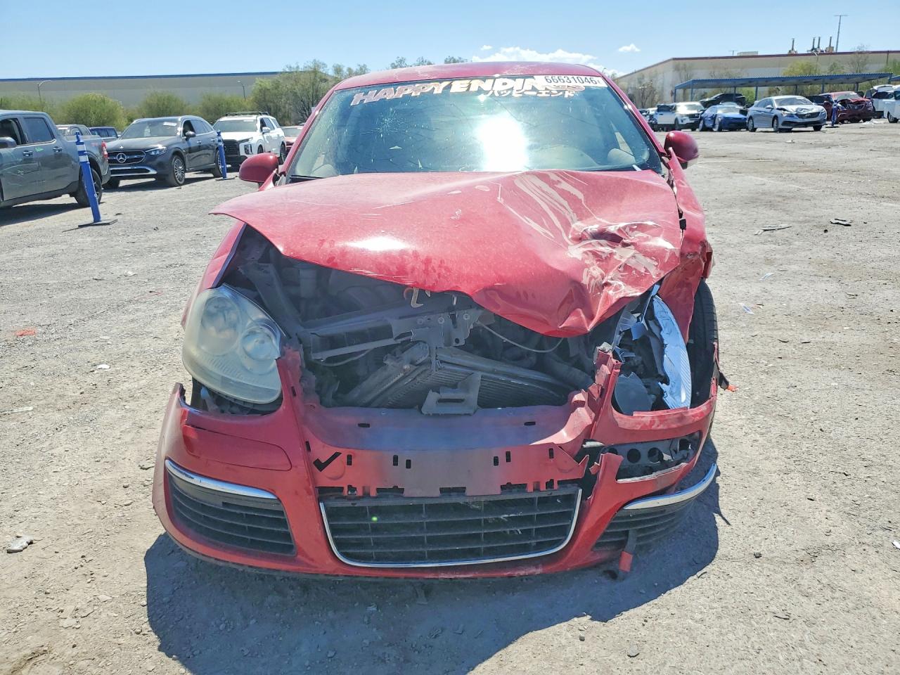 2007 Volkswagen Jetta Red vin: 3VWGF71K67M187660