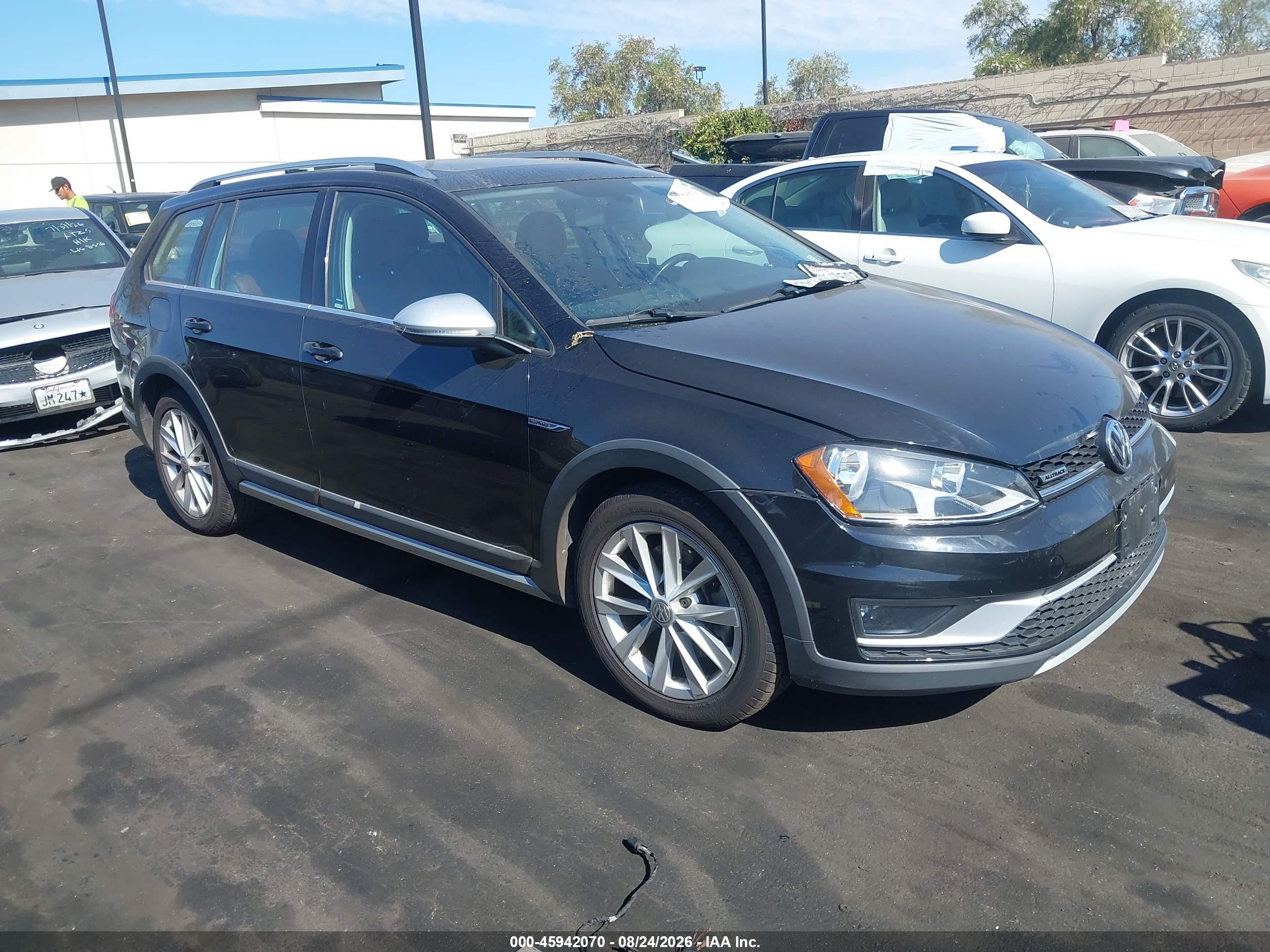 2017 Volkswagen Golf Alltrack Tsi S/tsi Se/tsi Sel Black vin: 3VWH17AU3HM534075