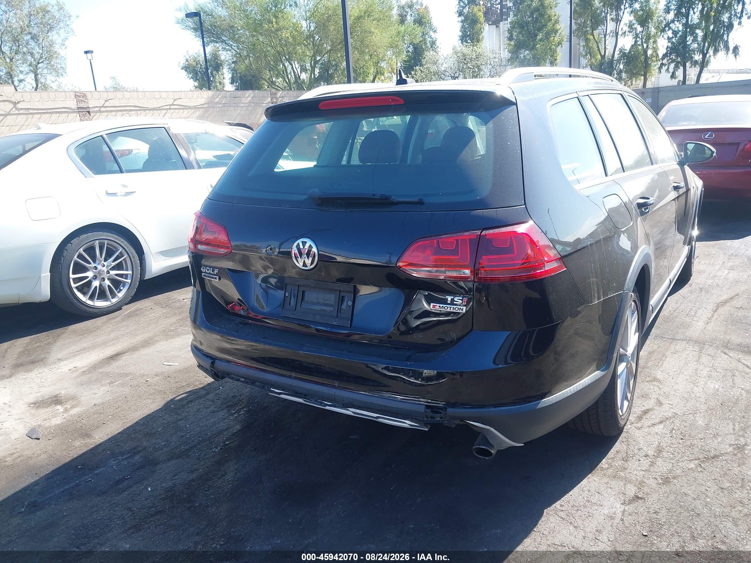 2017 Volkswagen Golf Alltrack Tsi S/tsi Se/tsi Sel Black vin: 3VWH17AU3HM534075