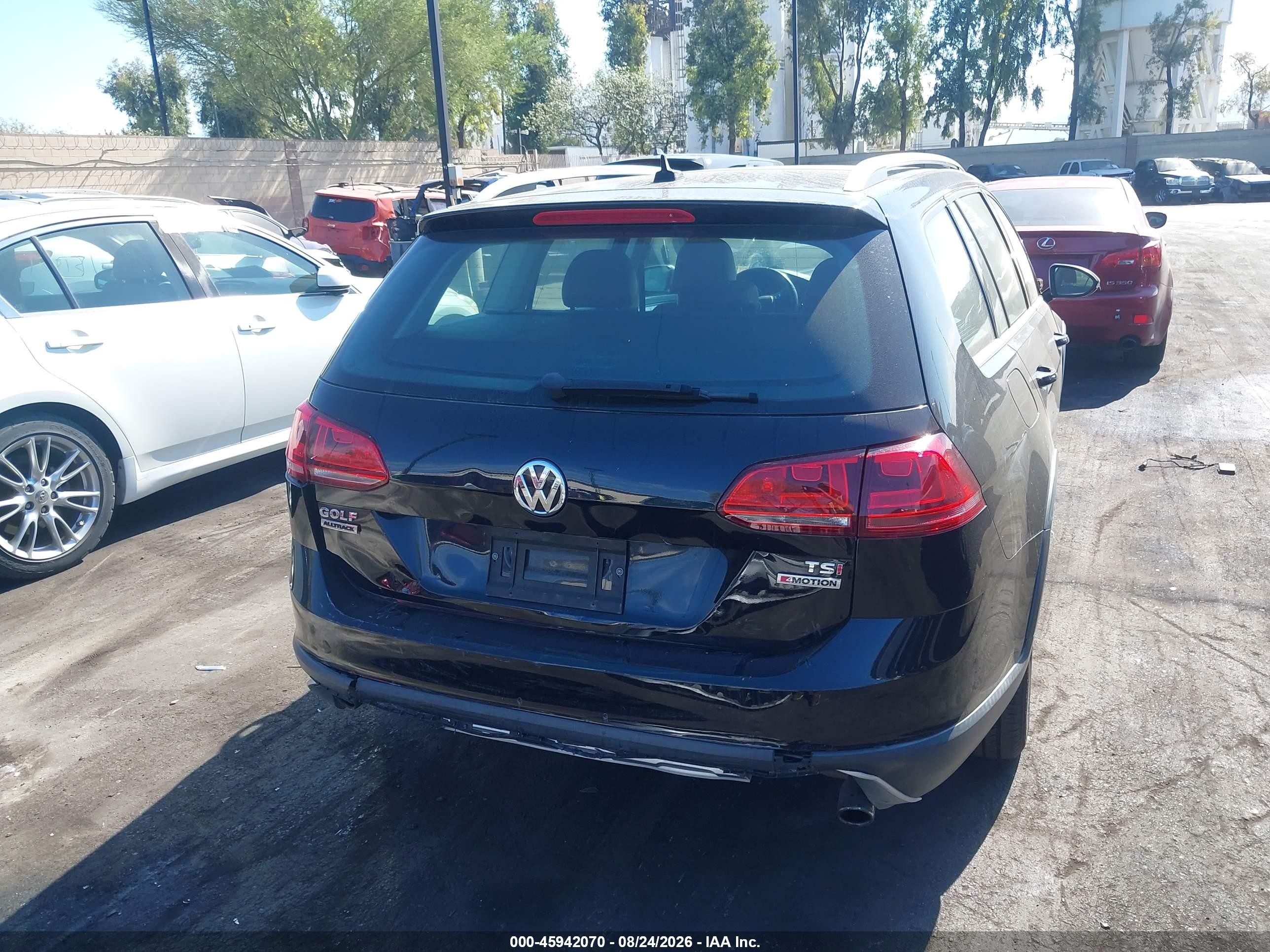 2017 Volkswagen Golf Alltrack Tsi S/tsi Se/tsi Sel Black vin: 3VWH17AU3HM534075