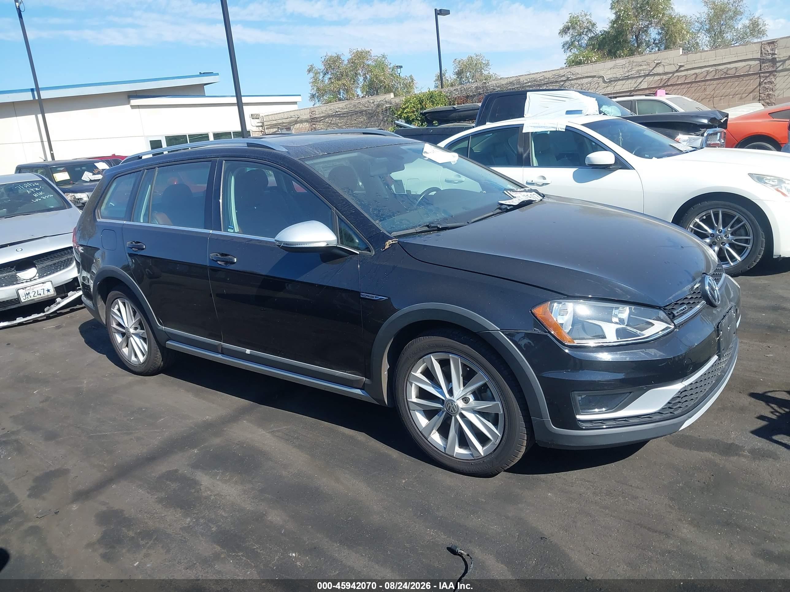2017 Volkswagen Golf Alltrack Tsi S/tsi Se/tsi Sel Black vin: 3VWH17AU3HM534075