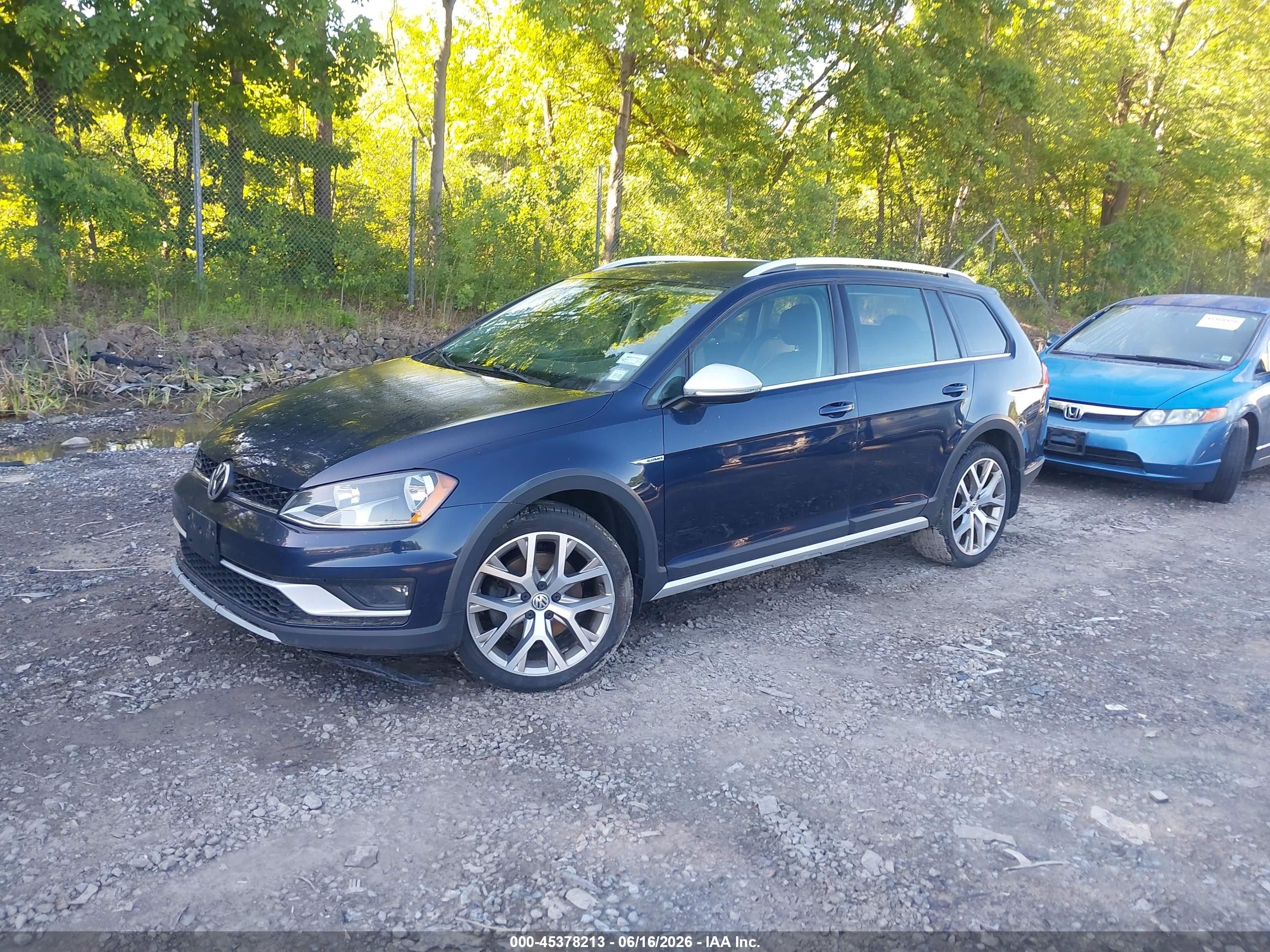 2017 Volkswagen Golf Alltrack Tsi S/tsi Se/tsi Sel Синий vin: 3VWH17AU5HM510196