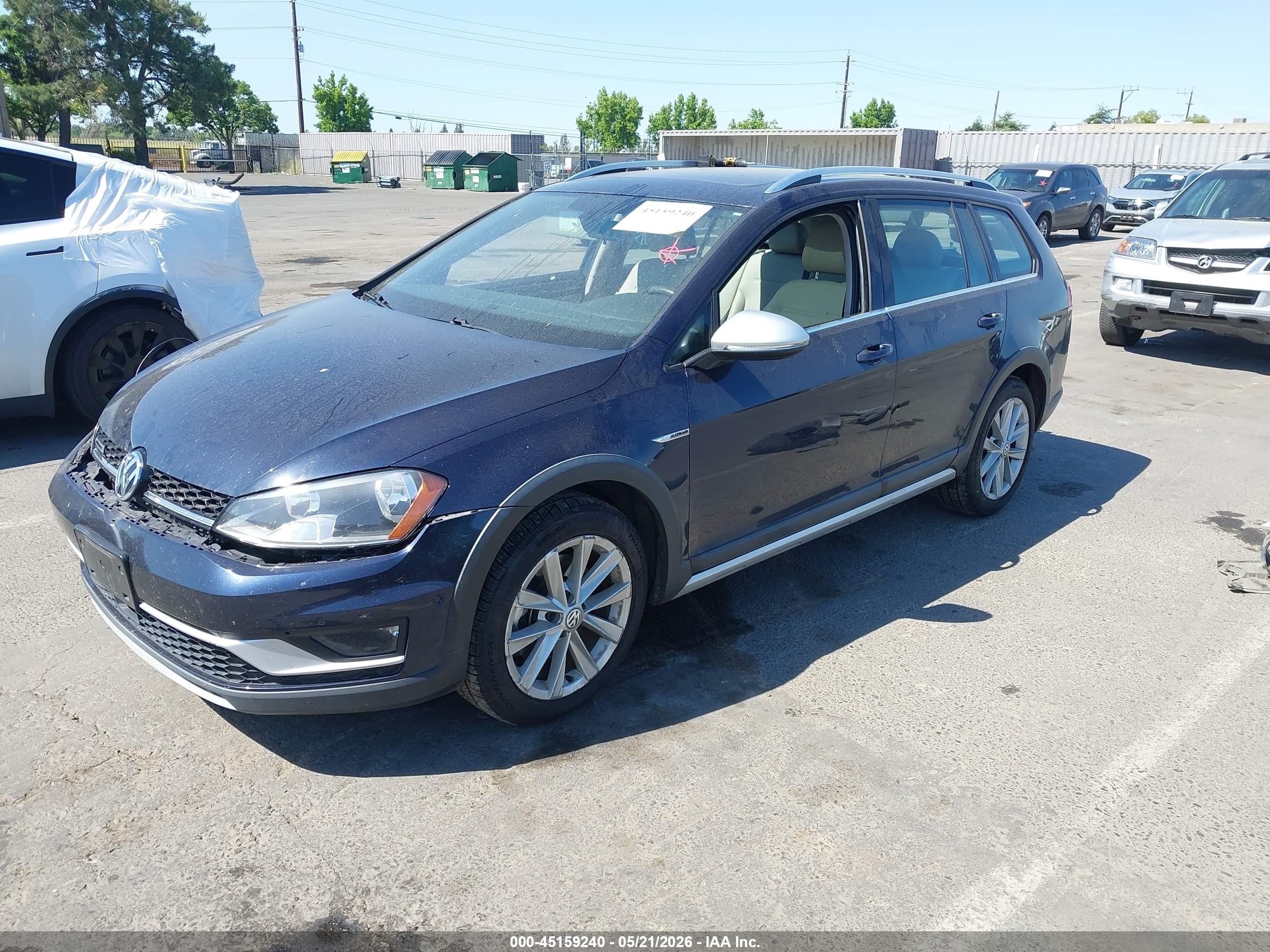 2017 Volkswagen Golf Alltrack Tsi S/tsi Se/tsi Sel Dark Blue vin: 3VWH17AU6HM517075