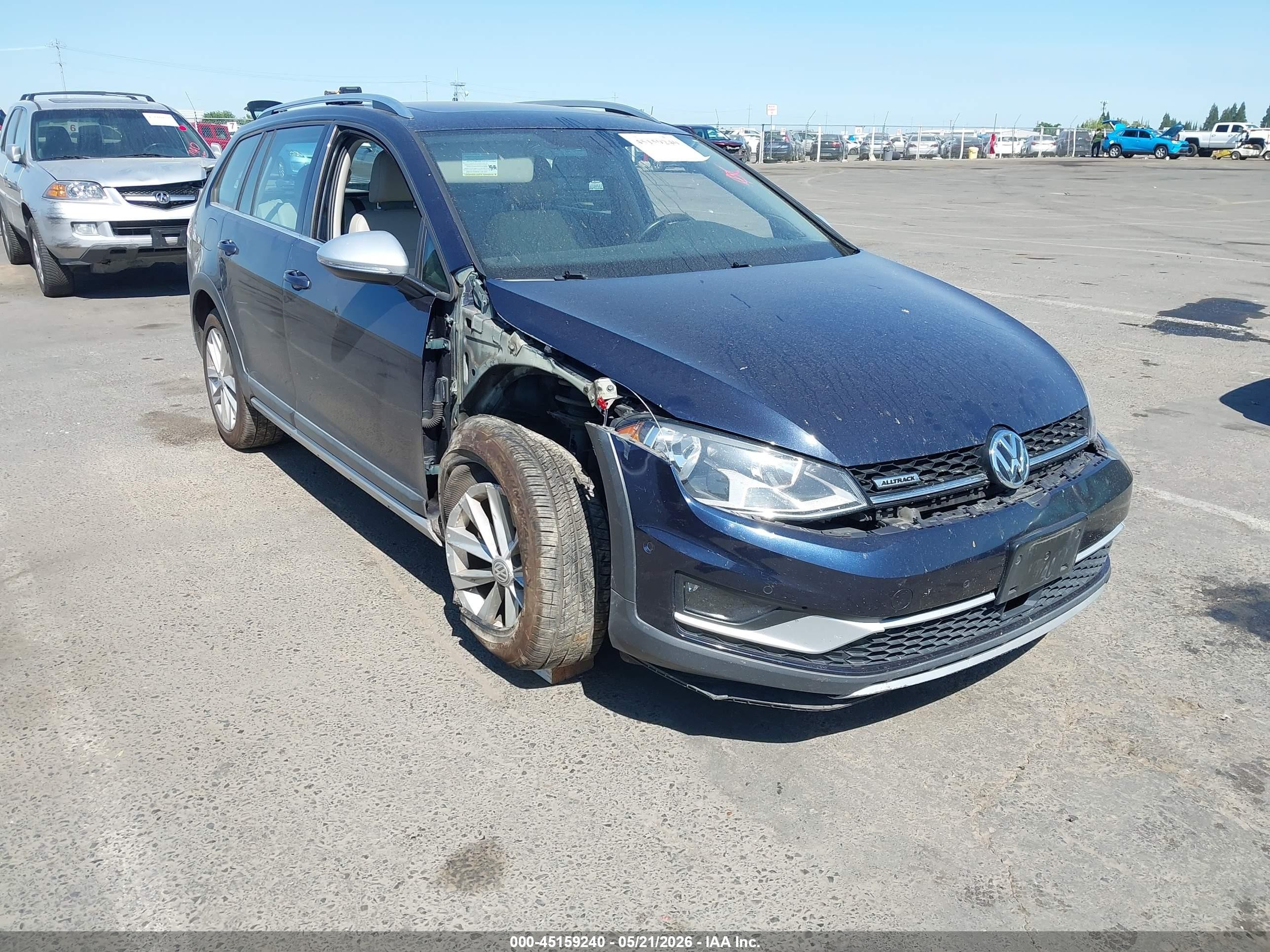 2017 Volkswagen Golf Alltrack Tsi S/tsi Se/tsi Sel Dark Blue vin: 3VWH17AU6HM517075