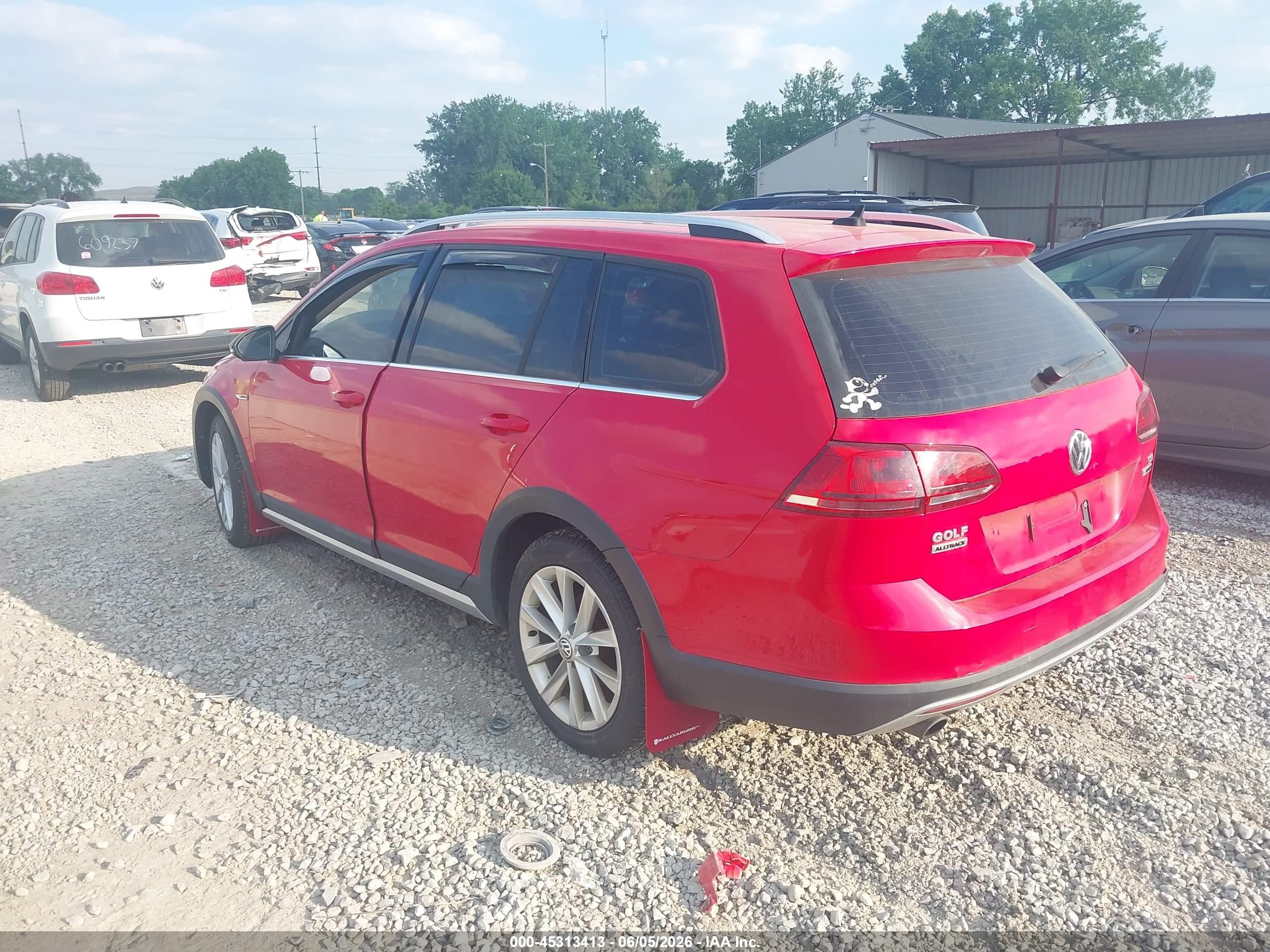 2017 Volkswagen Golf Alltrack Tsi S/tsi Se/tsi Sel Red vin: 3VWH17AUXHM508878