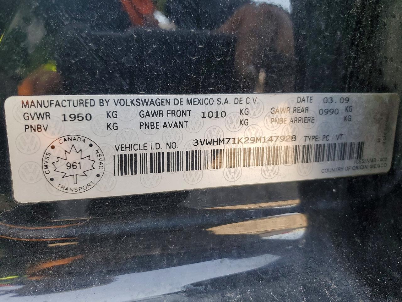 2009 Volkswagen Jetta 2.5 Черный vin: 3VWHM71K29M147928