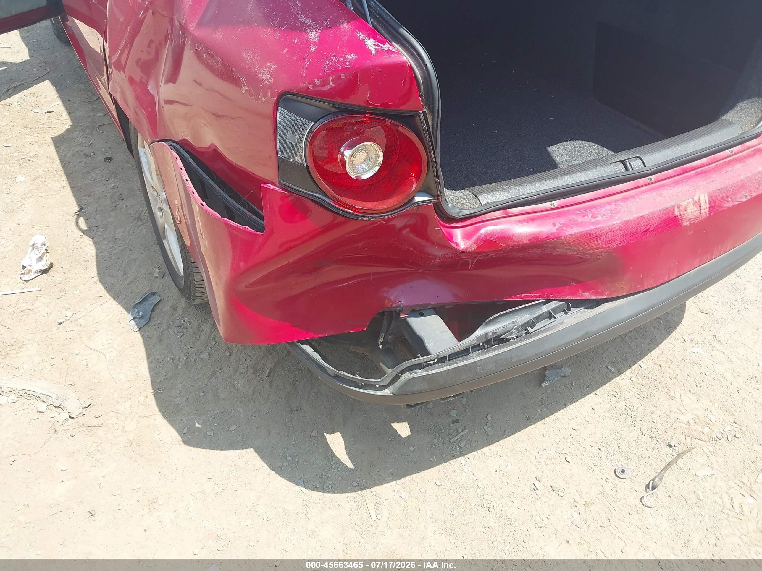 2008 Volkswagen Jetta S Red vin: 3VWHM71K48M165135