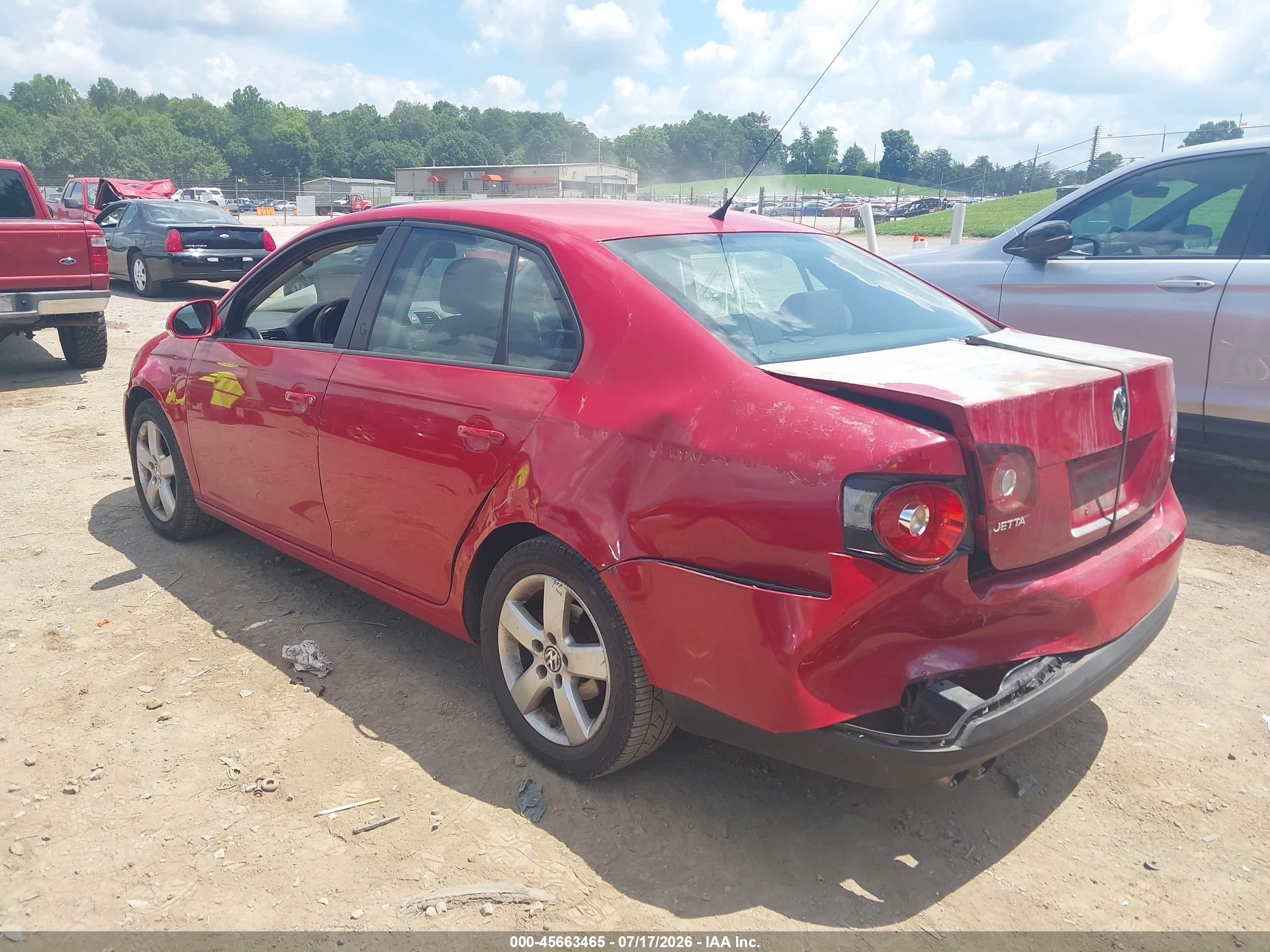 2008 Volkswagen Jetta S Red vin: 3VWHM71K48M165135